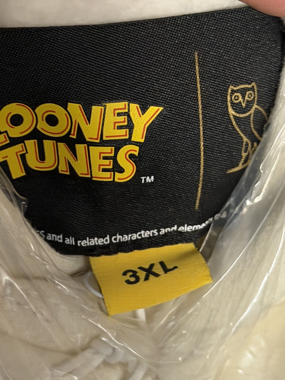 Drake OVO x Looney Tunes Collegiate Hoodie Cream XXXL Size US XXL / EU 58 / 5 - 5 Thumbnail