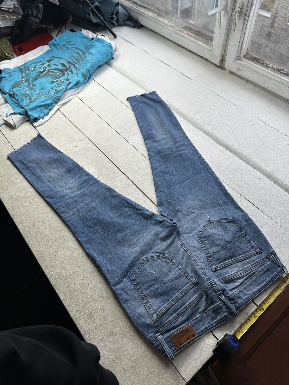 Diesel 🚨 DIESEL AVANT GARDE GOTHIC WOMEN JEANS LOGO IFSIXWASNINE Size 30" / US 8 / IT 44 - 7 Thumbnail