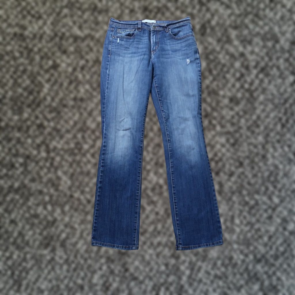 Levi's Levi's 505 Jeans Womens 8 Straight Leg Denim Blue 33in Inseam 30 Waist Stretch Pockets Regular Size Type Jeans Size 30" / US 8 / IT 44 - 1 Thumbnail
