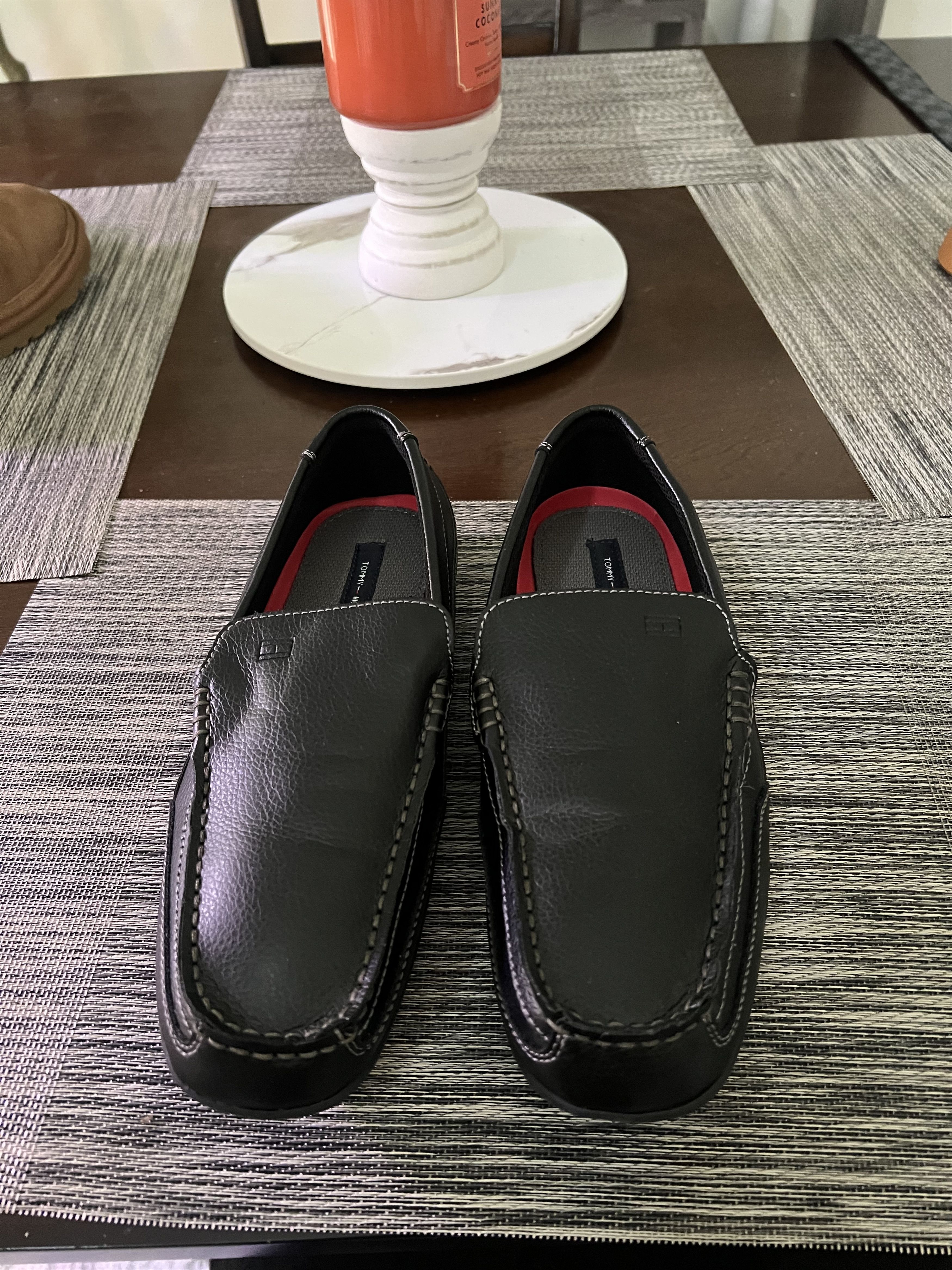 Tommy Hilfiger Mens black leather driving loafers Size US 9.5 / EU 42-43 - 4 Thumbnail