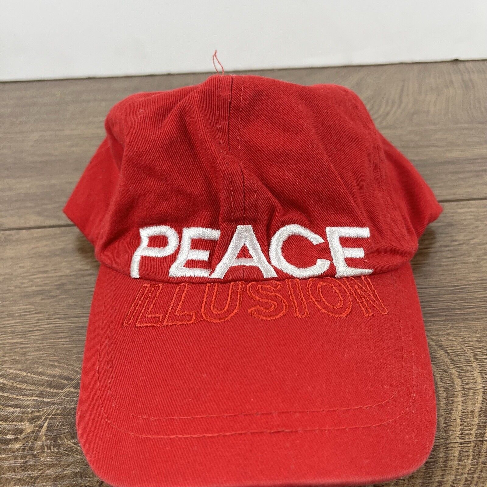 Other Peace Illusion Hat Red Adjustable Hat Red Adult Size Hat Size ONE SIZE - 6 Thumbnail
