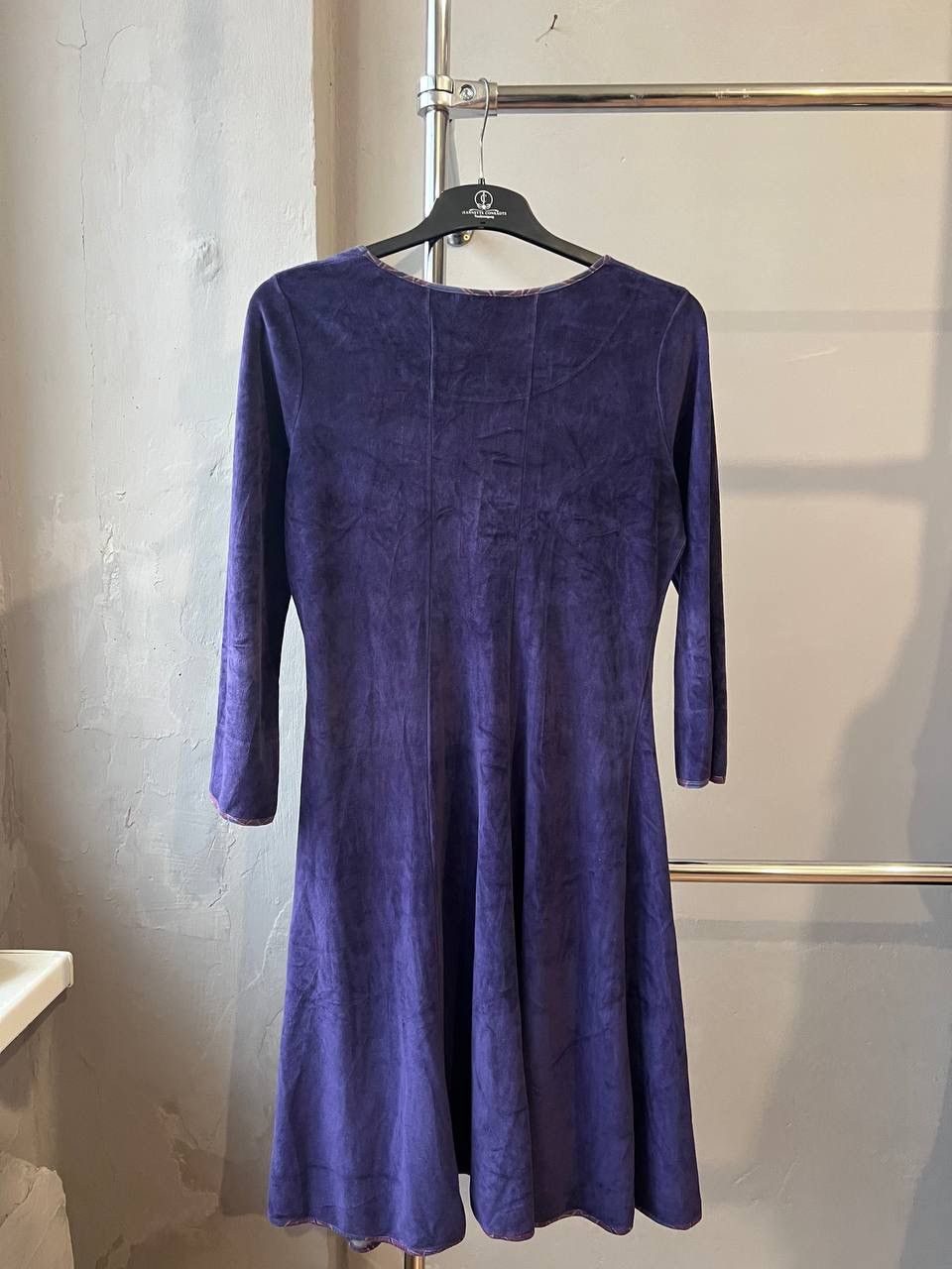 Gudrun Sjoden GUDRUN SJODEN PURPLE VELOUR ORGANIC COTTON CASUAL DRESS M Size M / US 6-8 / IT 42-44 - 8 Thumbnail
