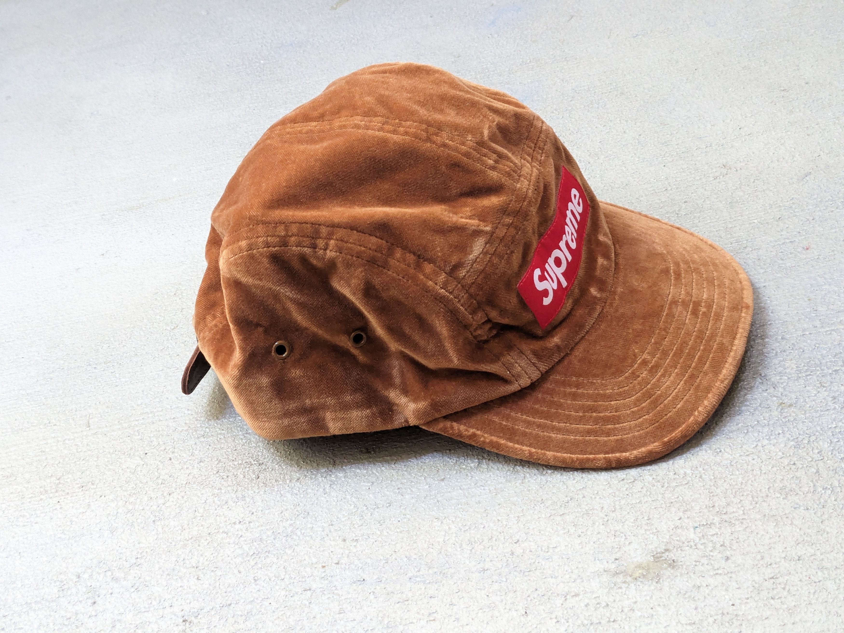 Supreme Supreme Velvet Camp Cap Brown Hat 5 Panel Velour BOGO SS16 Size ONE SIZE - 4 Thumbnail