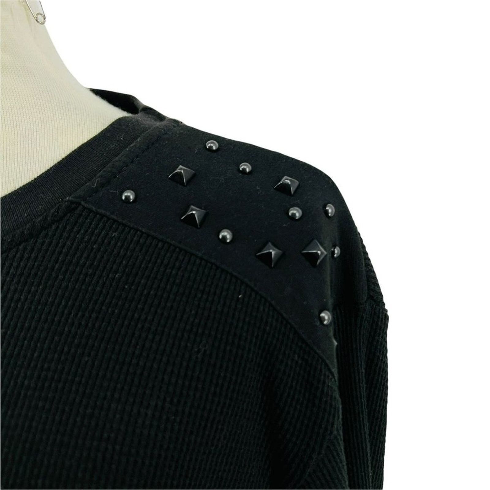 Black Label Blac Label Black Thermal Studded Shoulder Long Sleeve Size S / US 4 / IT 40 - 2 Thumbnail