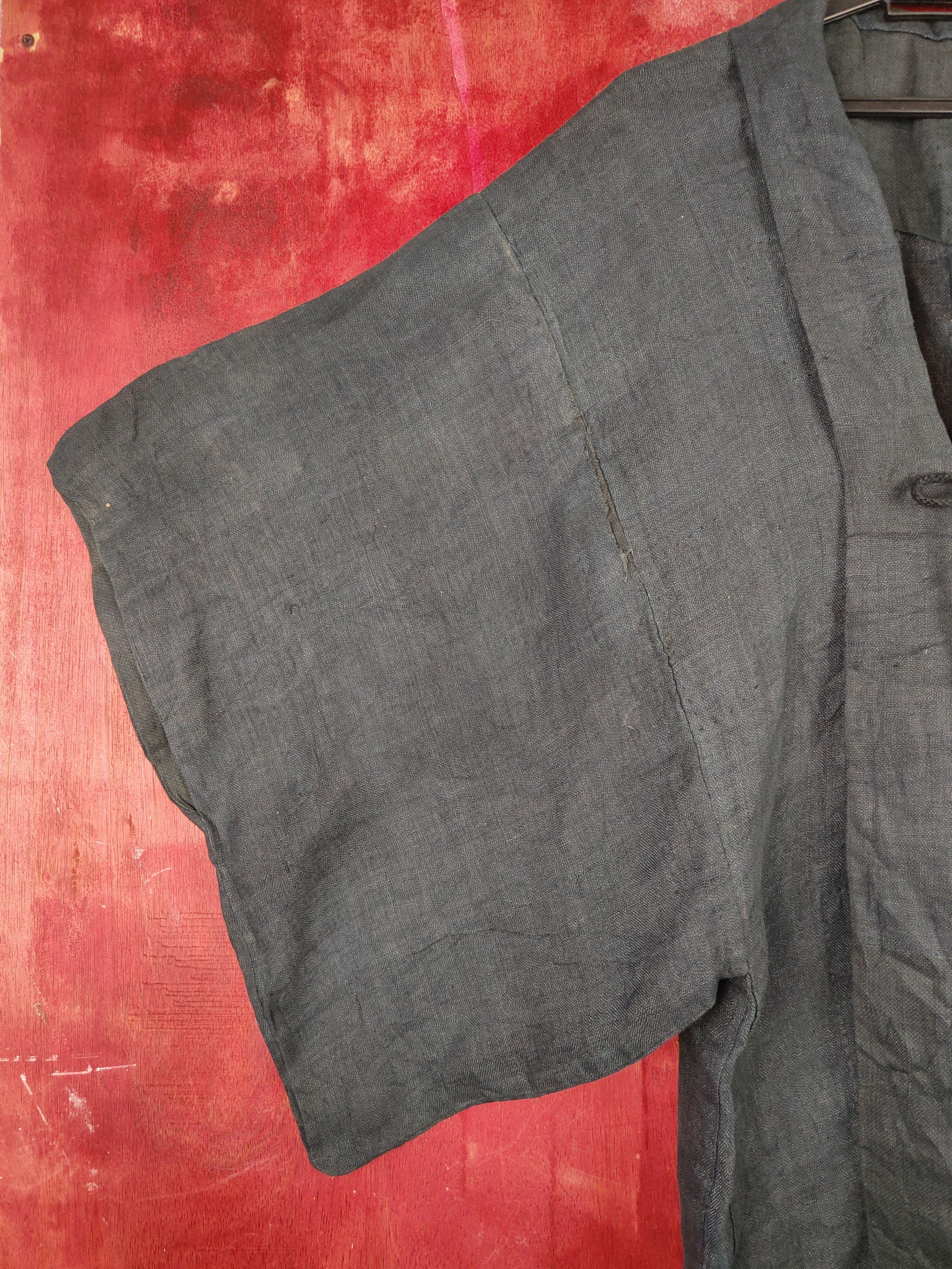 Komono Japan vintage Dark Blue Kimono #S1365 Size US L / EU 52-54 / 3 - 4 Thumbnail
