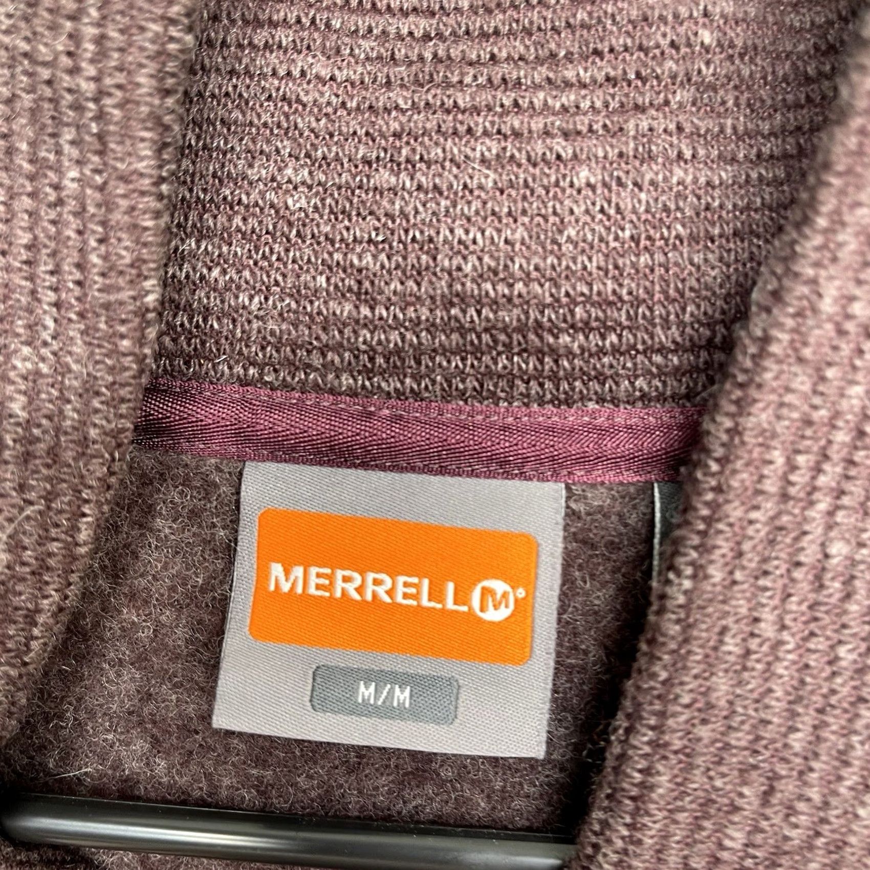 Merrell Merrell Jacket Womens Medium Wool Blend Full Zip Outdoor Gorpcore Warm Hiking Purple Wool Blend Lining Zip Pockets Logo Size M / US 6-8 / IT 42-44 - 7 Thumbnail