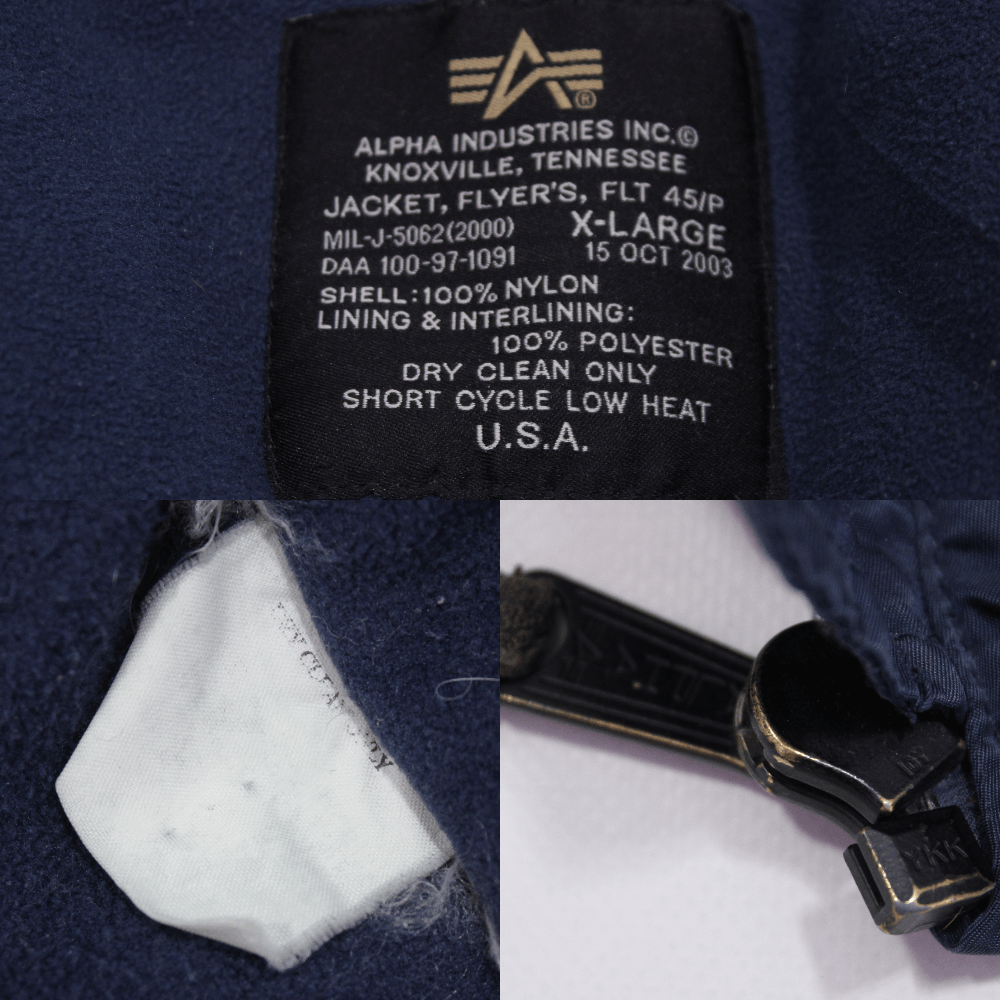 Alpha Industries 2003 Distressed Warm Nylon Aviation Bomber Vintage Size US XL / EU 56 / 4 - 10 Thumbnail