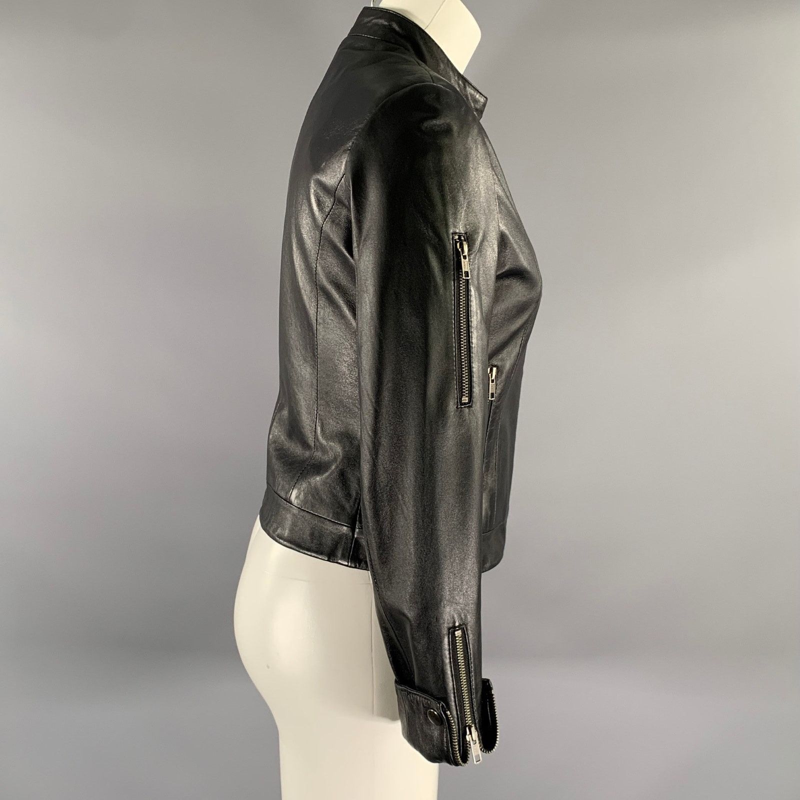 Other WEST COAST LEATHER Size 2 Black Leather Lambskin Jacket Size XS / US 0-2 / IT 36-38 - 2 Thumbnail