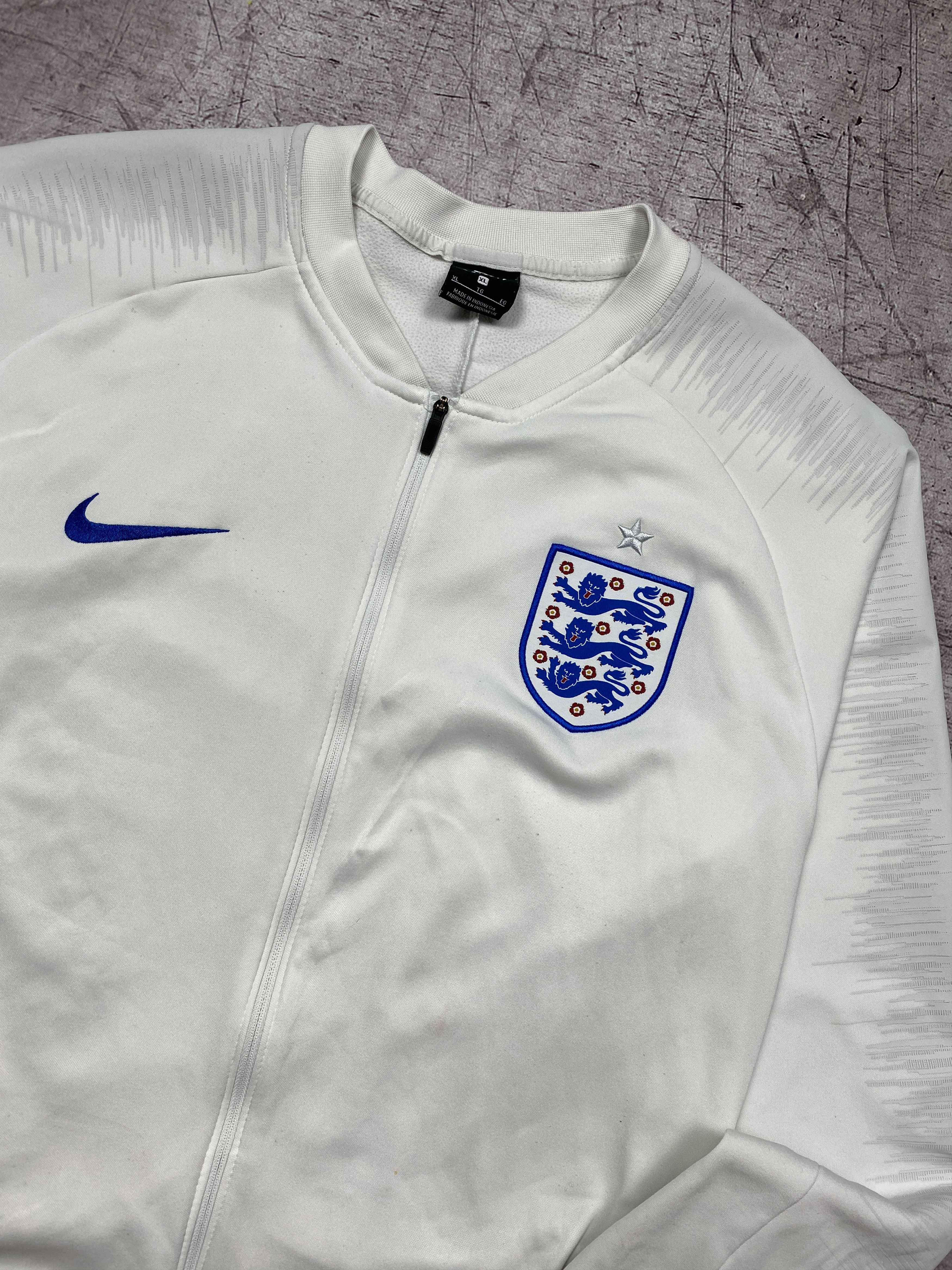 Nike × Vintage Nike England Vintage Mens Track Top Bomber Jacket Size US XL / EU 56 / 4 - 2 Thumbnail