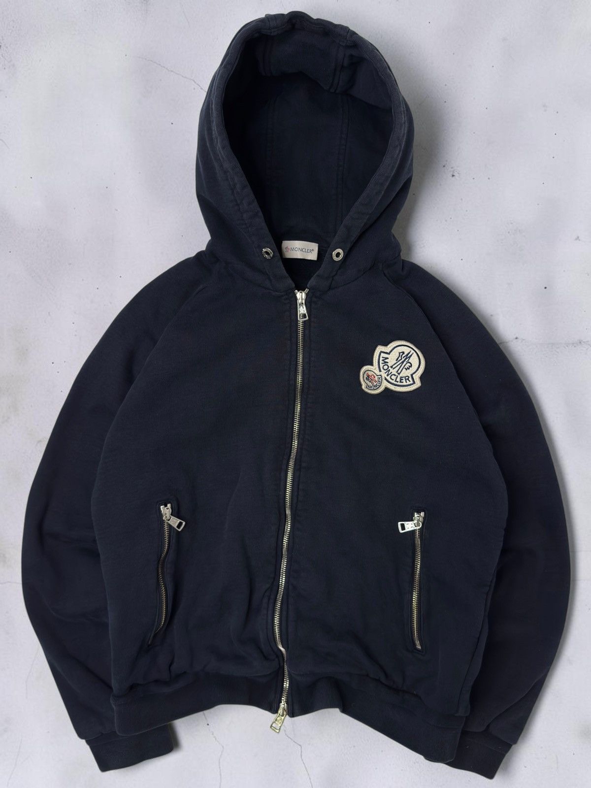 Moncler Moncler France 🇫🇷 stripe flag zip hoodie Maglia cardigan