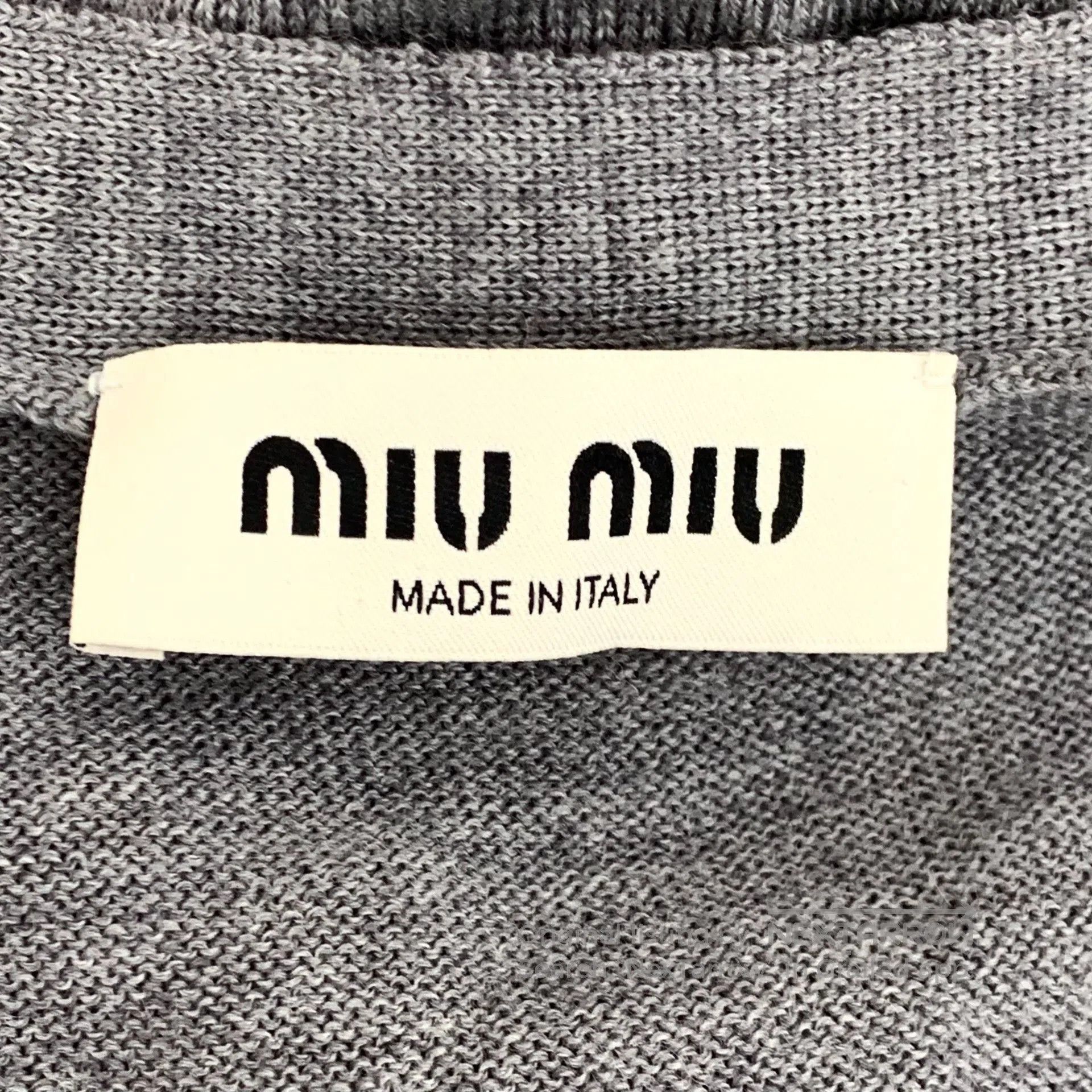 Miu Miu Miu Miu 22 Dark Gray Logo Wool Cardigan. Size L / US 10 / IT 46 - 5 Thumbnail