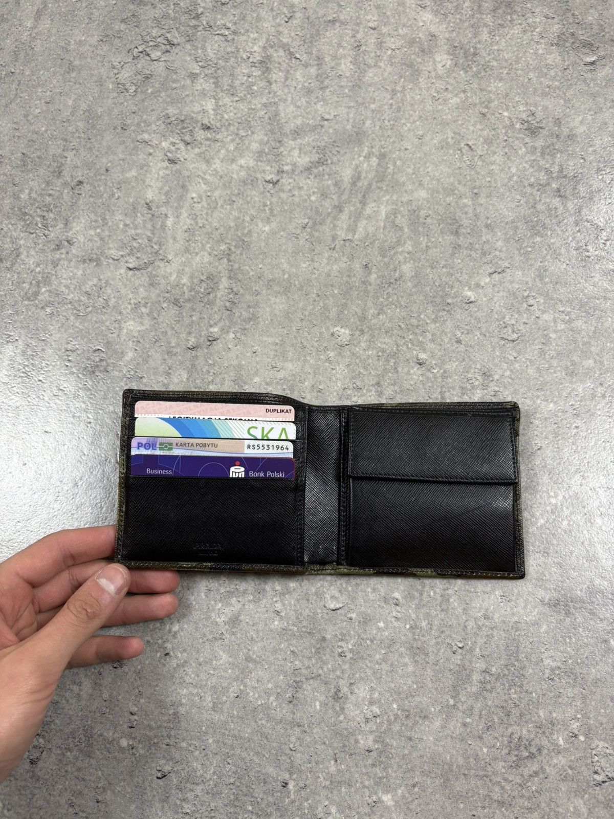 Prada PRADA Leather Camo Bifold Wallet Size ONE SIZE - 5 Thumbnail
