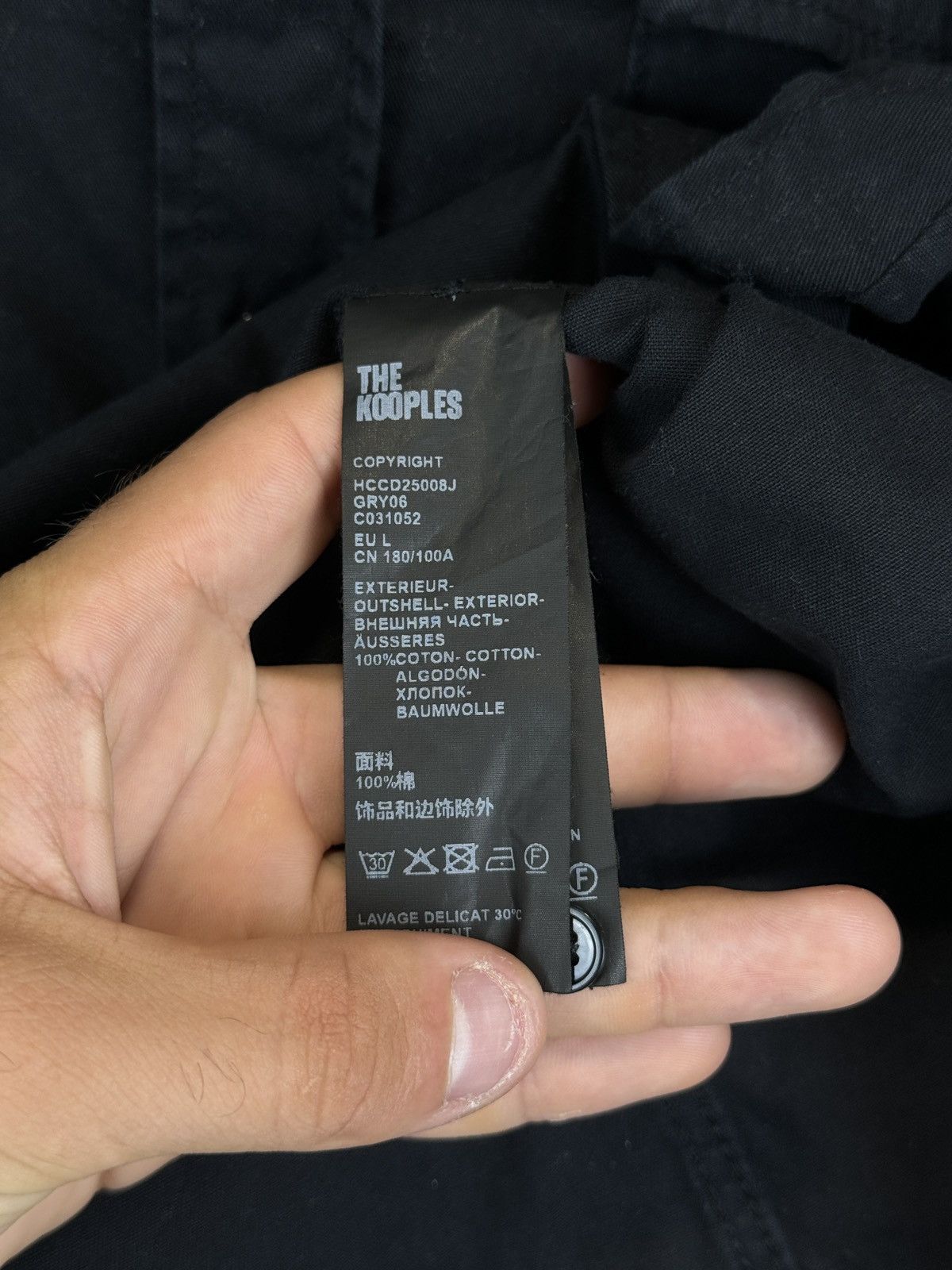 Japanese Brand × The Kooples Mens The Kooples Paris overshirt shirts button up black Size US L / EU 52-54 / 3 - 11 Thumbnail