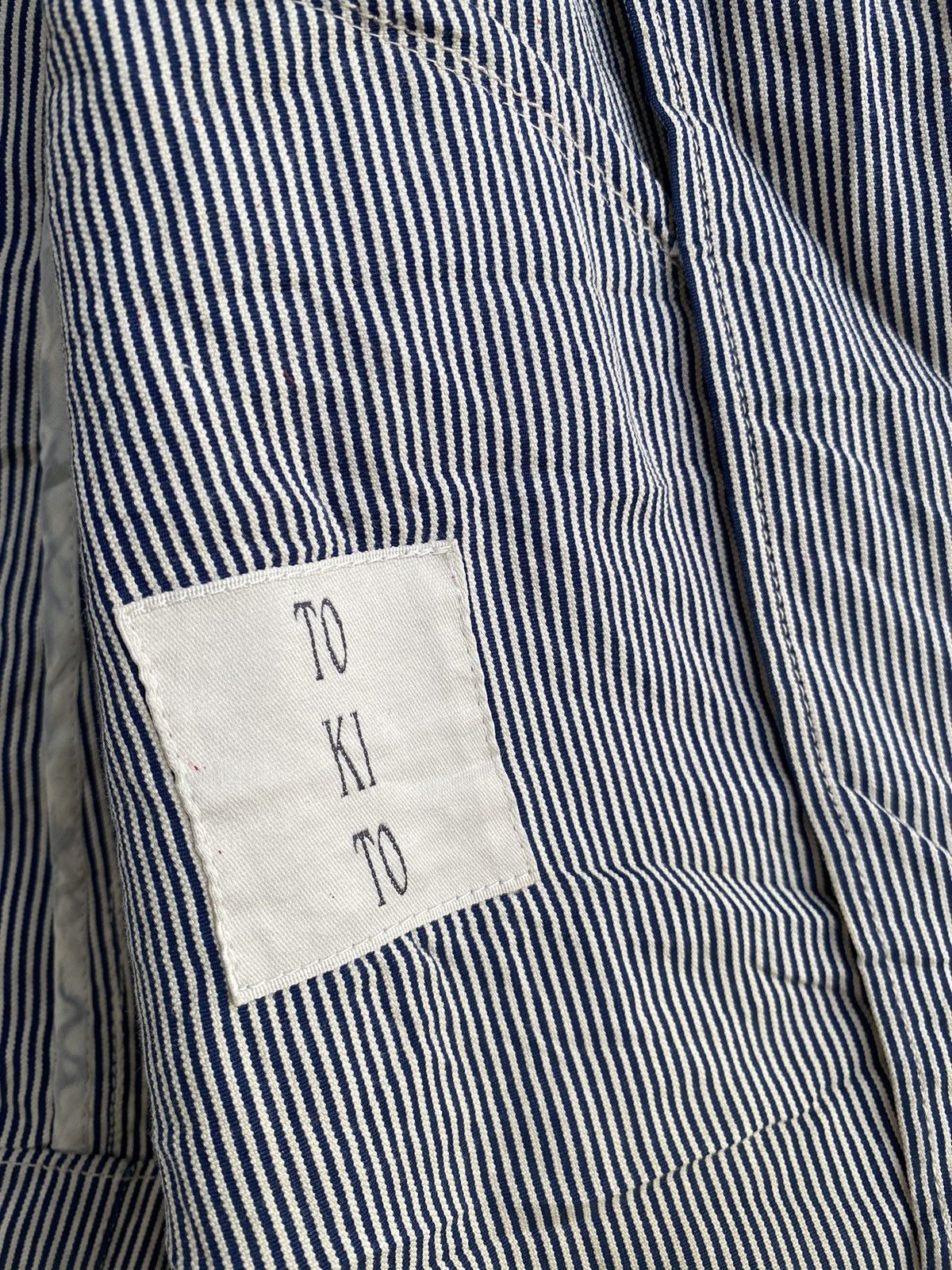 TO KI TO Vtg 90s TO KI TO japan hickory stripe workwear coat jacket Size US S / EU 44-46 / 1 - 6 Thumbnail