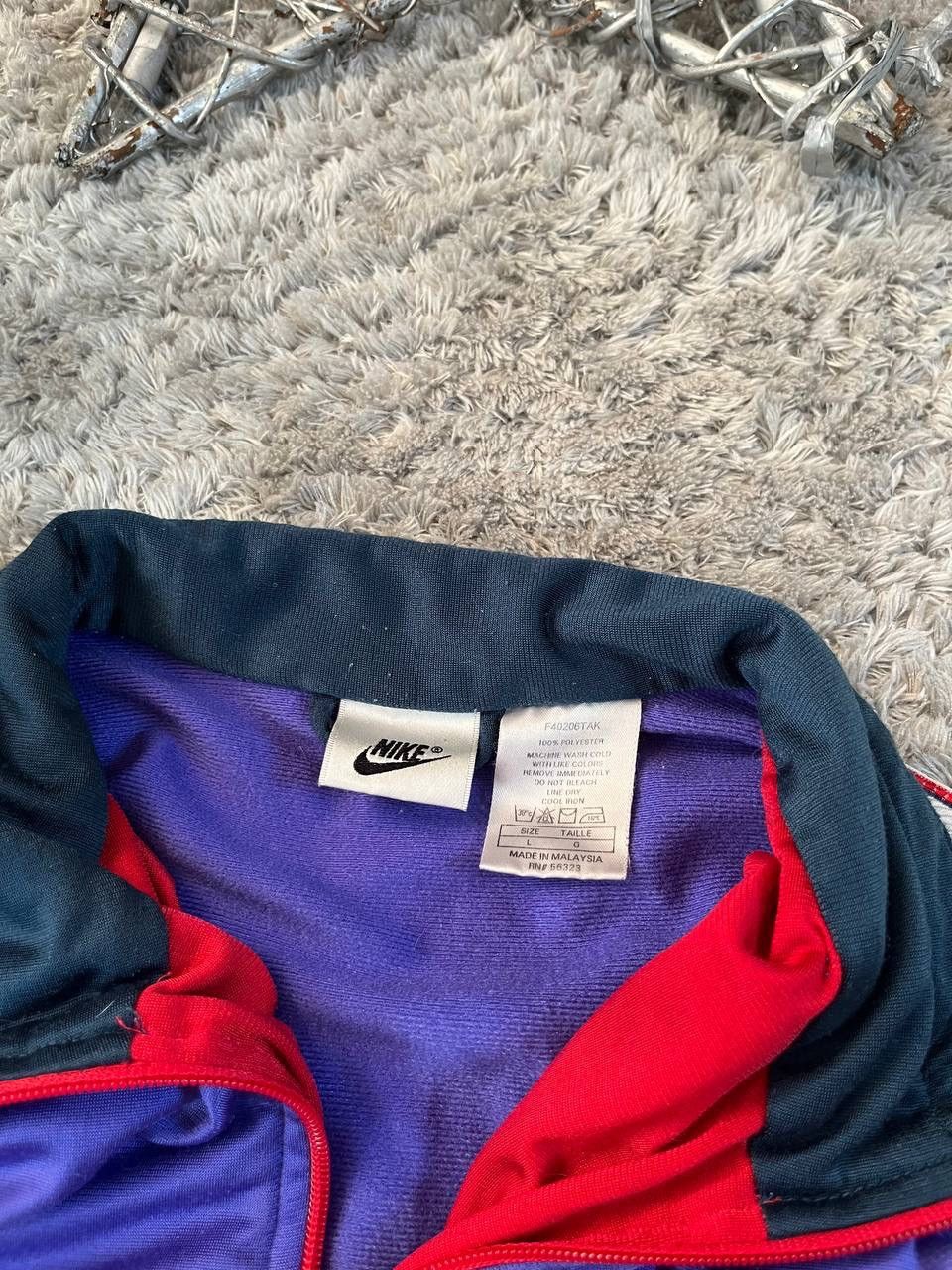 Nike × Vintage 90s Nike Vintage Zip Hoodie Streetwear Logo Swoosh Rare Size US L / EU 52-54 / 3 - 8 Thumbnail