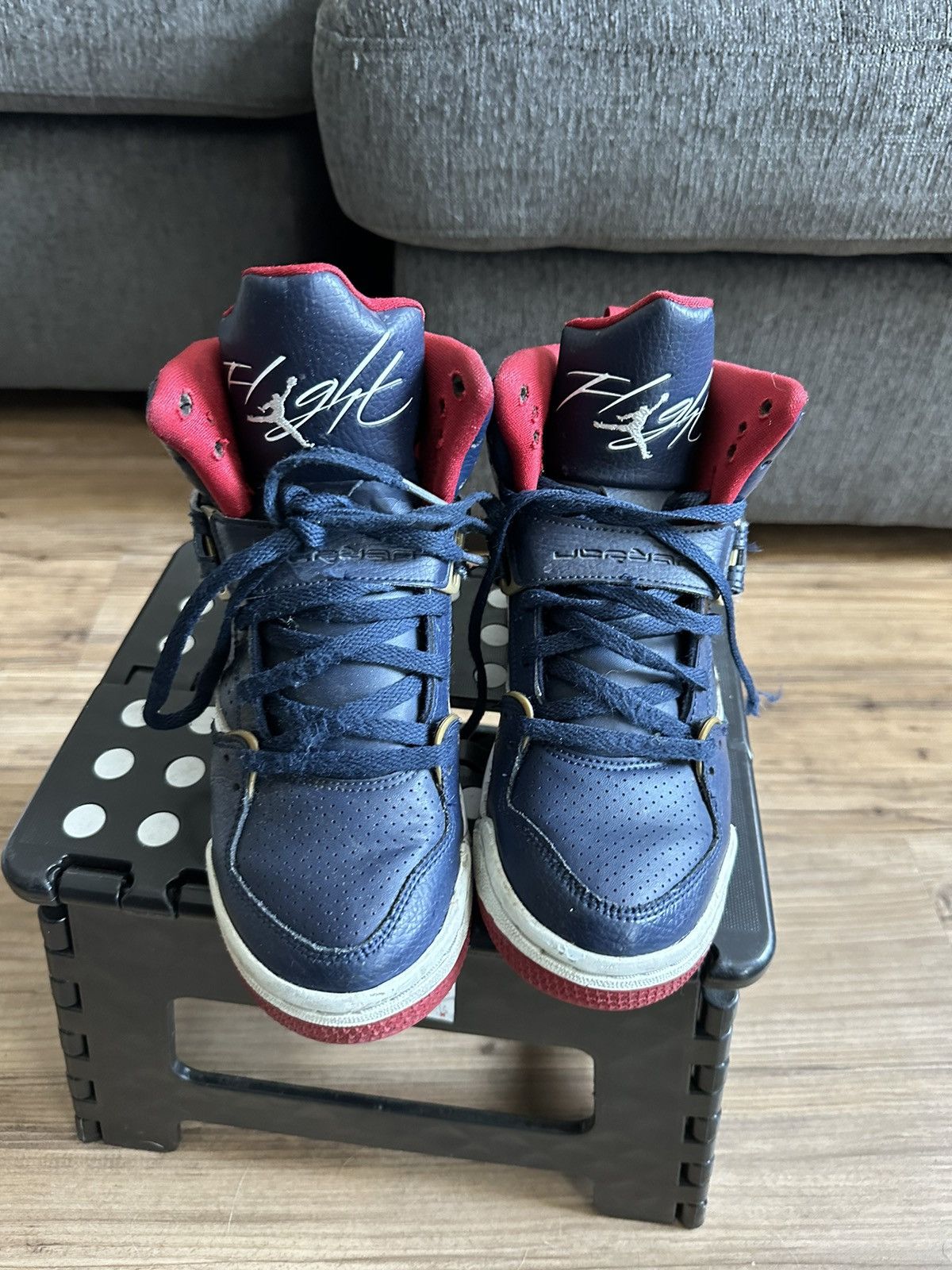 Nike × Vintage Size 5 (GS) - Jordan Flight 45 High Midnight Navy Youth Size US 5 / IT 35 - 3 Thumbnail
