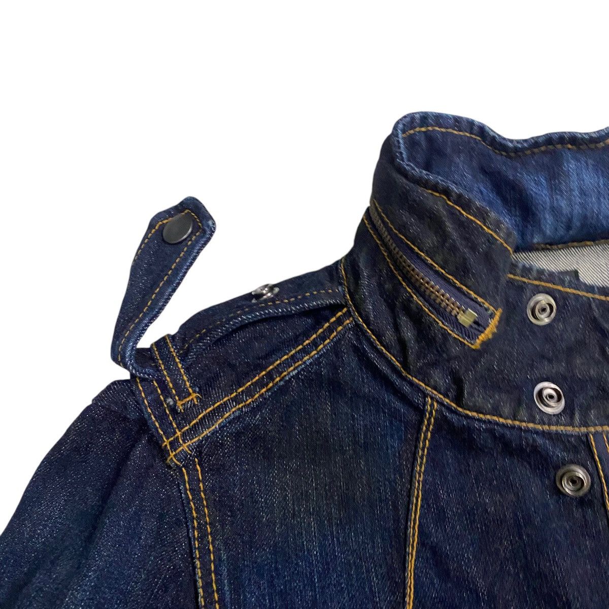 Japanese Brand Denim Bush Jacket Indigo Blue Size US S / EU 44-46 / 1 - 12 Thumbnail