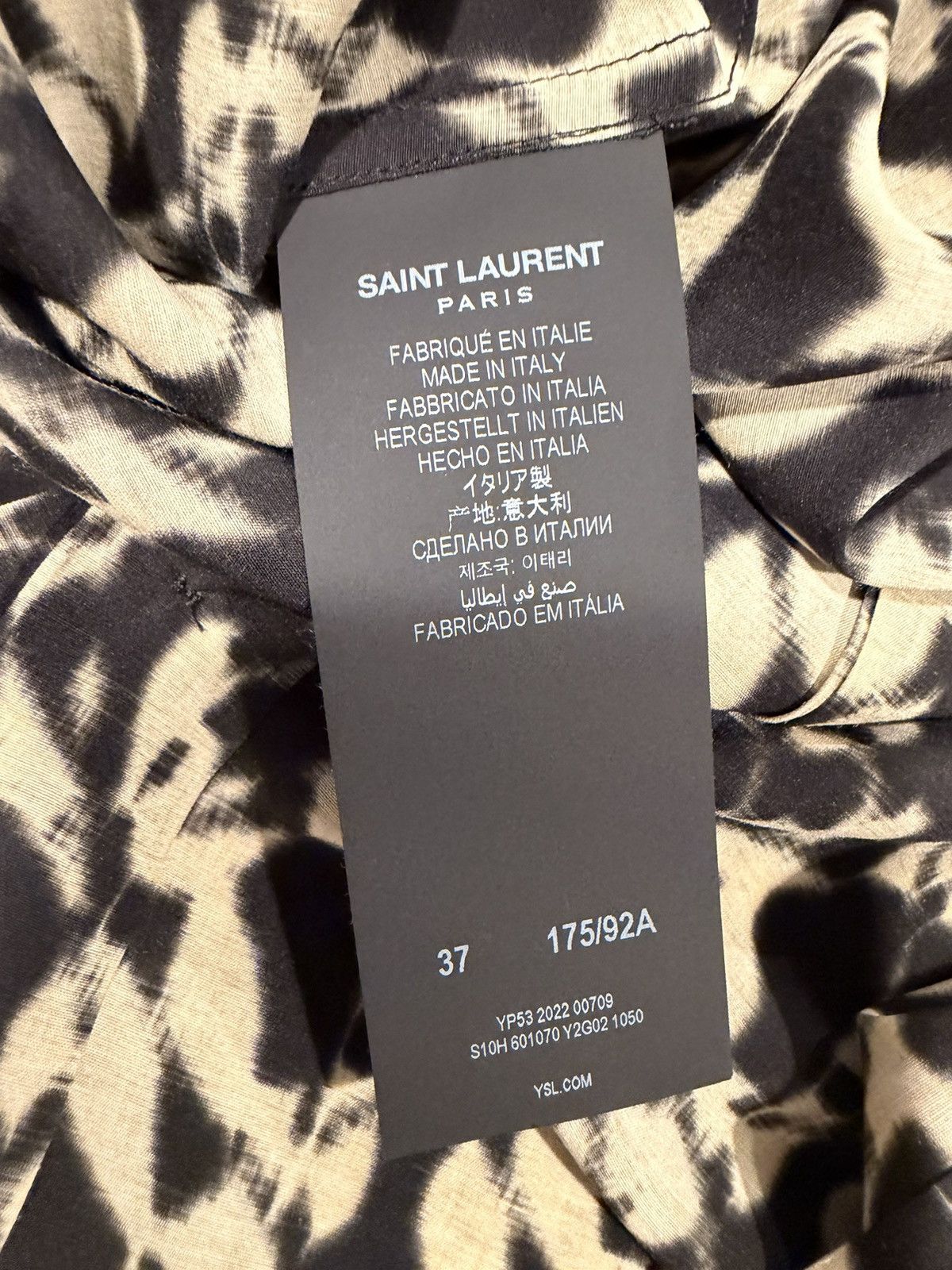 Saint Laurent Paris Saint Laurent men abstract print silk shirt. 37/M. $890 Size US S / EU 44-46 / 1 - 5 Thumbnail