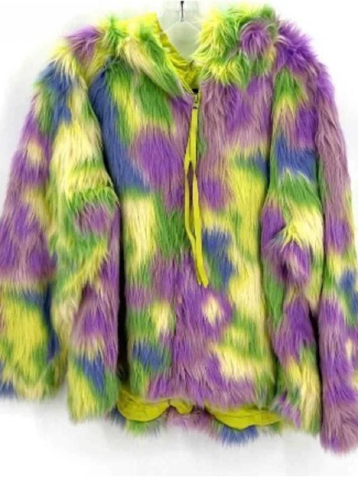 Ugg UGG Multicolor Tie-dye Faux Fur Zip-up Jacket Size L / US 10 / IT 46 - 1 Thumbnail