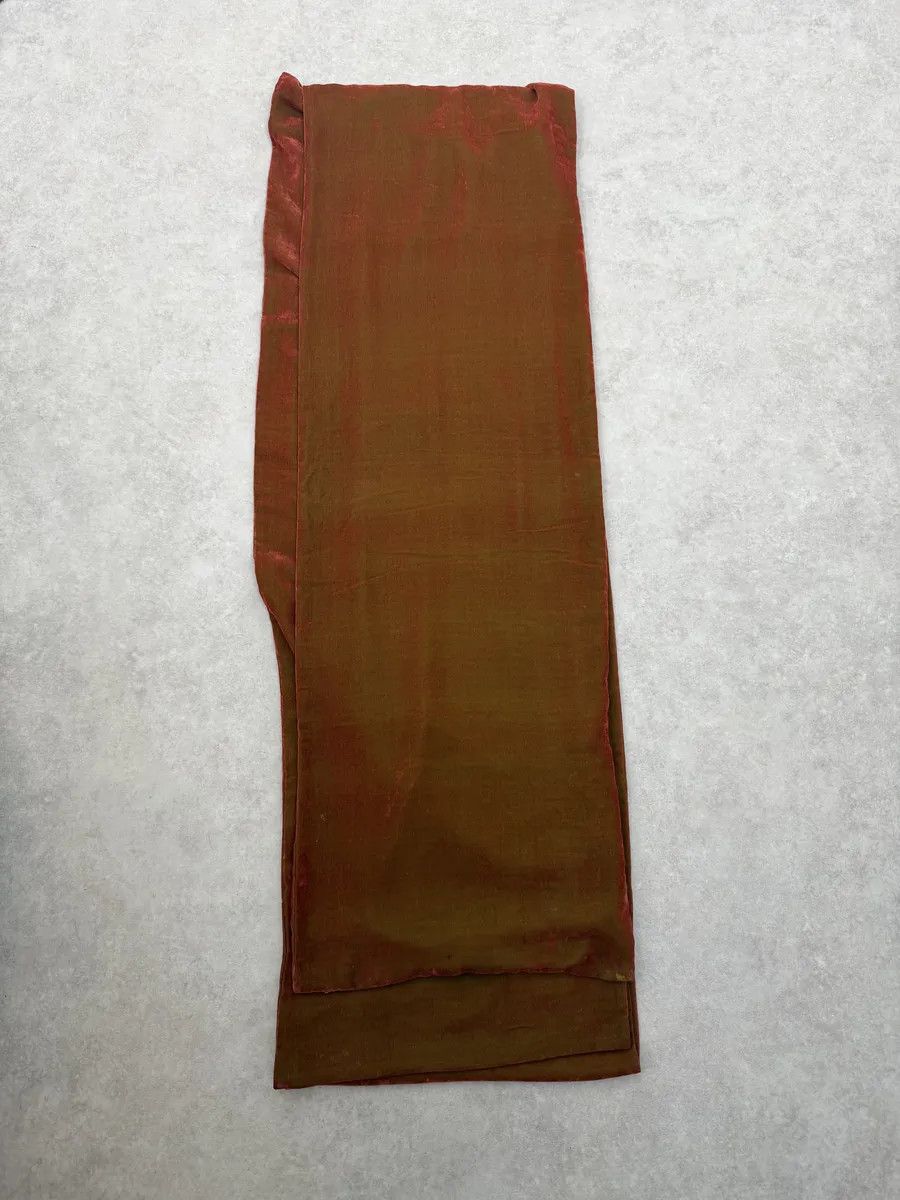 Comme des Garcons 1990s Comme des Garçons Dark Orange Velvet Scarf Size ONE SIZE - 6 Thumbnail