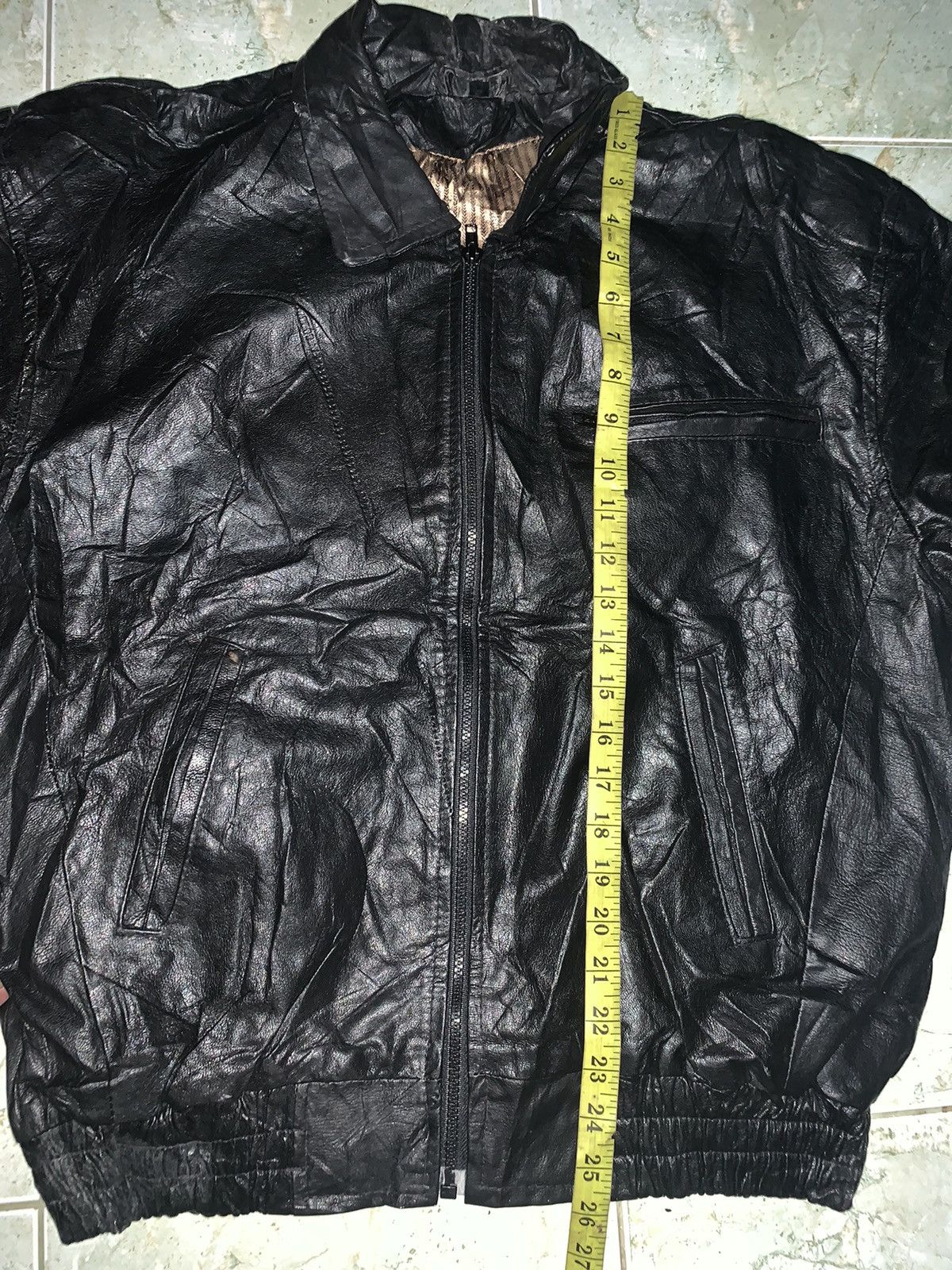 Vintage Vtg OMNI DESIGN Leather Jacket sheep skin Size US L / EU 52-54 / 3 - 8 Thumbnail
