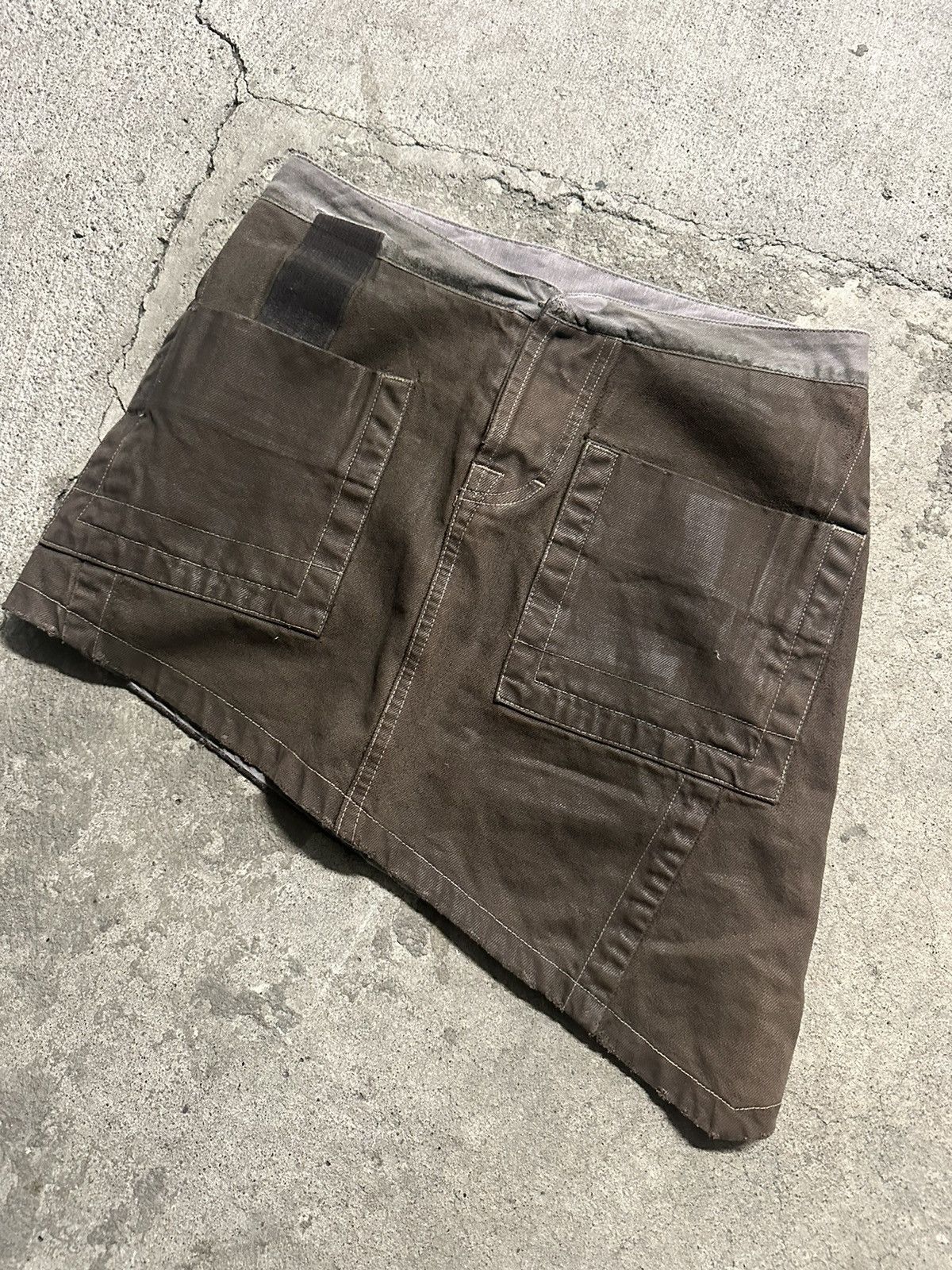 Rick Owens Rick Owen’s “SLAB” Asymmetrical Cut Brown Faded Skirt Size 27" / US 4 / IT 40 - 2 Thumbnail