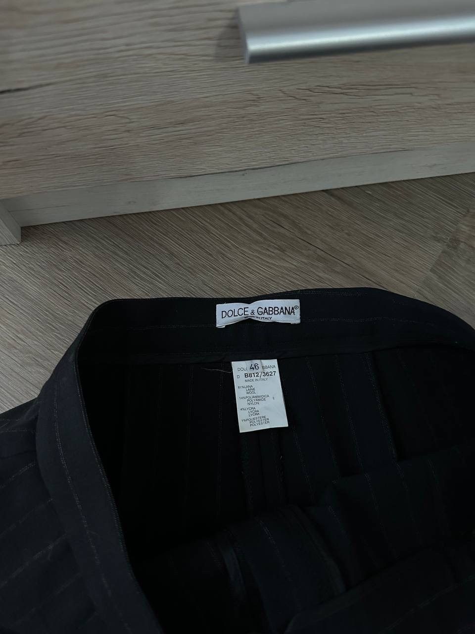 Dolce & Gabbana × Vintage Vintage Dolce&Gabbana Pinstripe Black Wool Women’s Pants Size 32" / US 10 / IT 46 - 12 Thumbnail