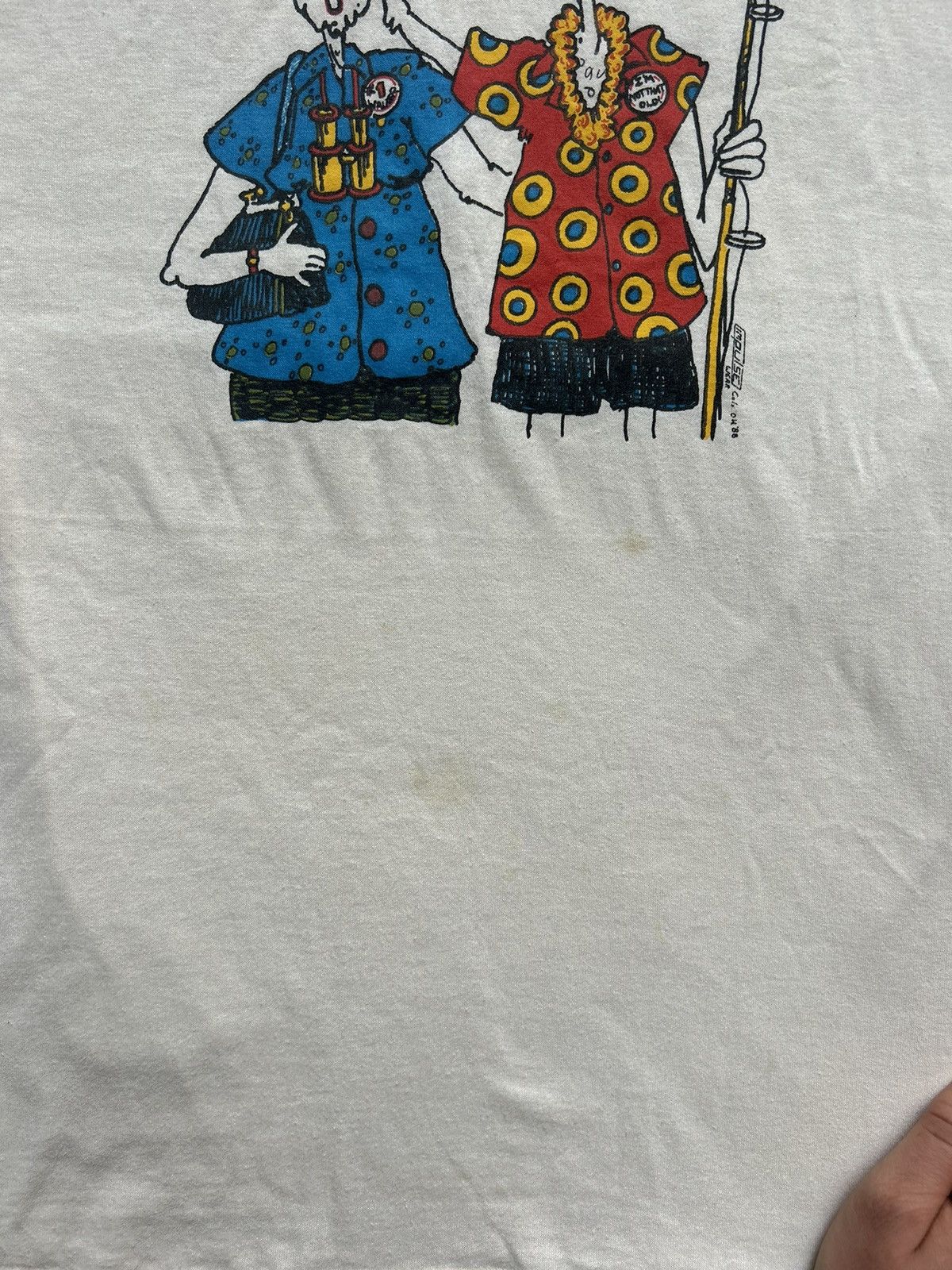 Hanes Goofy Vintage Cream T- Shirt Size US M / EU 48-50 / 2 - 7 Thumbnail
