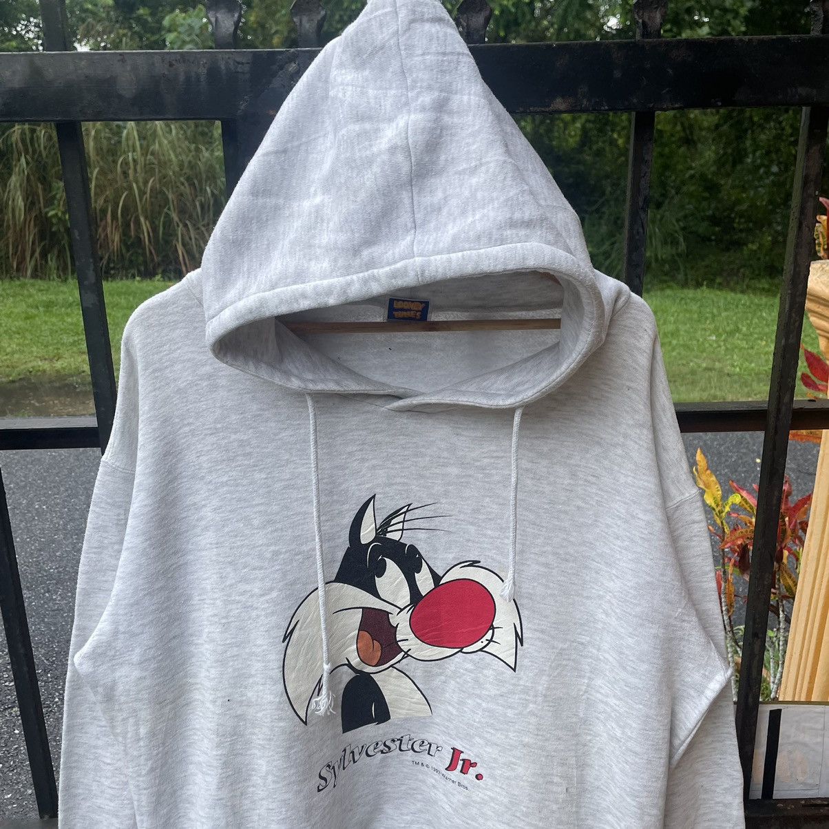 Cartoon Network × Vintage 🔥Vintage 1993 Looney Tunes Sylvester JR Hoodie Sweatshirts Size US L / EU 52-54 / 3 - 3 Thumbnail