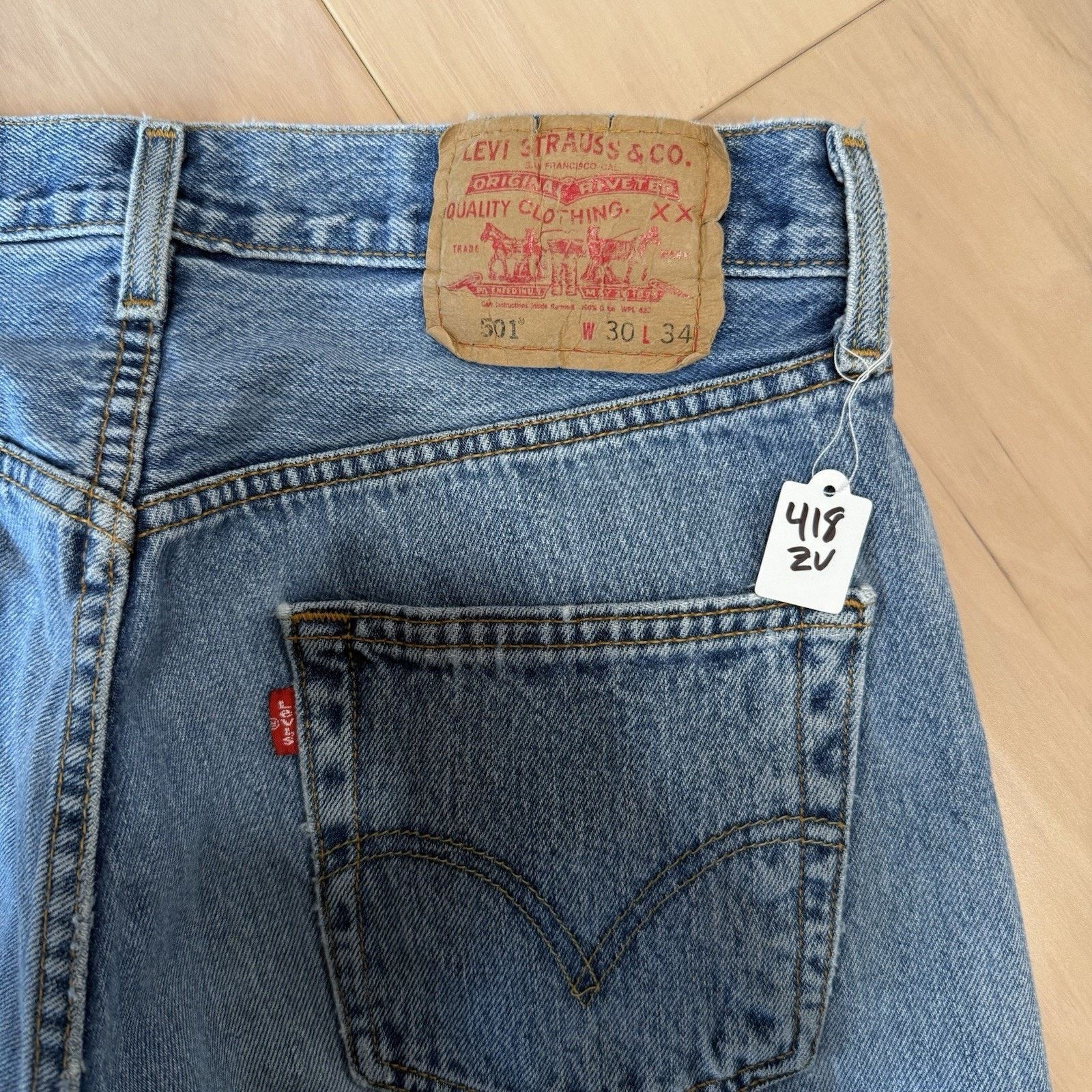 Levi's × Vintage Vintage Levis 501 Jeans 29 Blue Medium Wash Straight Denim Size US 29 - 10 Thumbnail