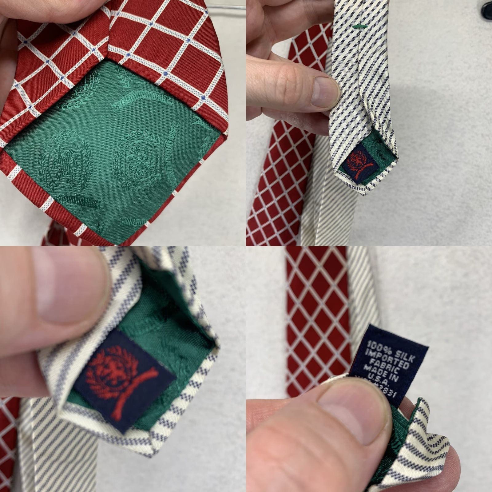 Tommy Hilfiger VINTAGE Tommy Hilfiger Men Tie Designer Silk Geometric Pattern 58x4 Made in USA Preppy Golf Size ONE SIZE - 8 Thumbnail