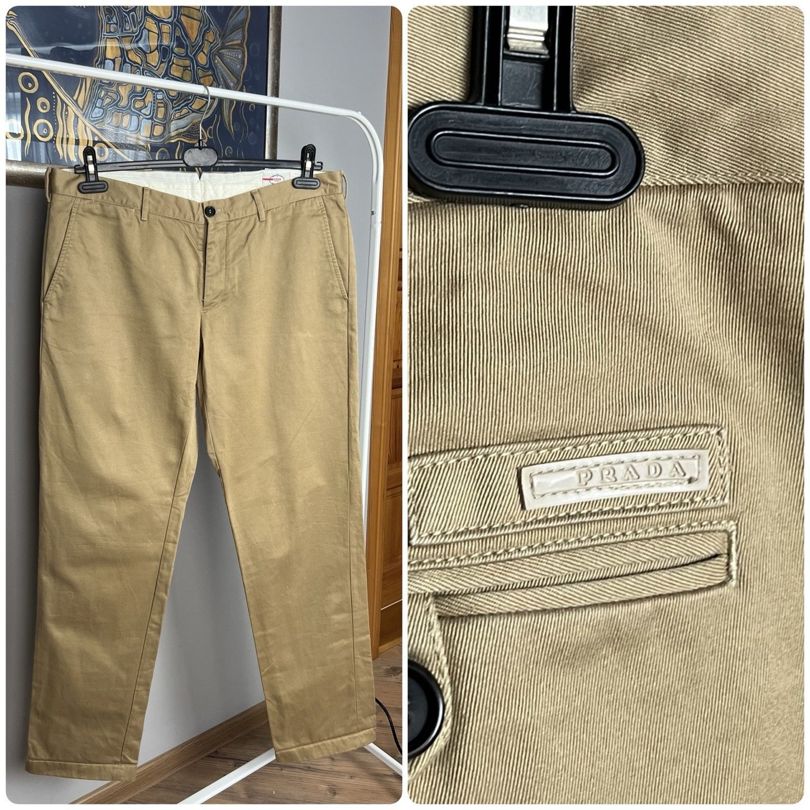 Prada Prada Milano Beige Tab Straight Chino Pants Size 54 Size US 38 / EU 54 - 1 Thumbnail