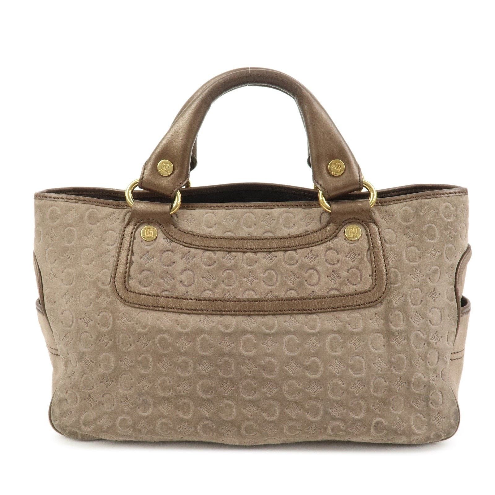 Celine Celine Macadam Boogie Suede Satchel Tan Size ONE SIZE - 1 Thumbnail