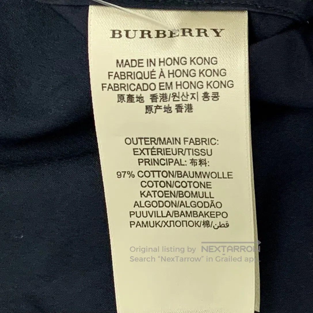 Burberry Burberry Black Cotton Lapel Single Breasted Long Sleeve Sh Size US L / EU 52-54 / 3 - 6 Thumbnail