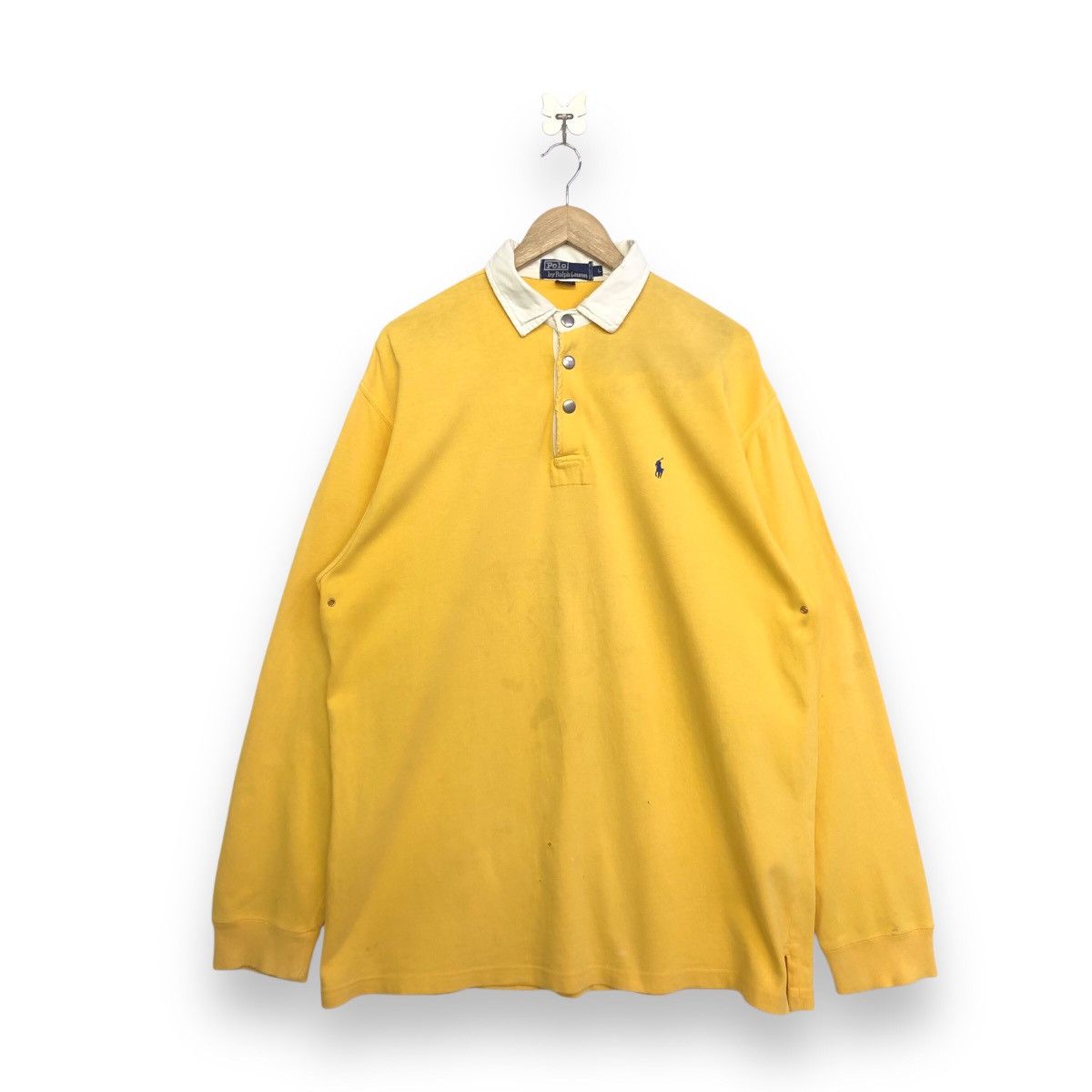 Polo Ralph Lauren Vintage POLO RALPH LAUREN RUGBY Disstress Long Sleeve Shirt Size US L / EU 52-54 / 3 - 1 Thumbnail
