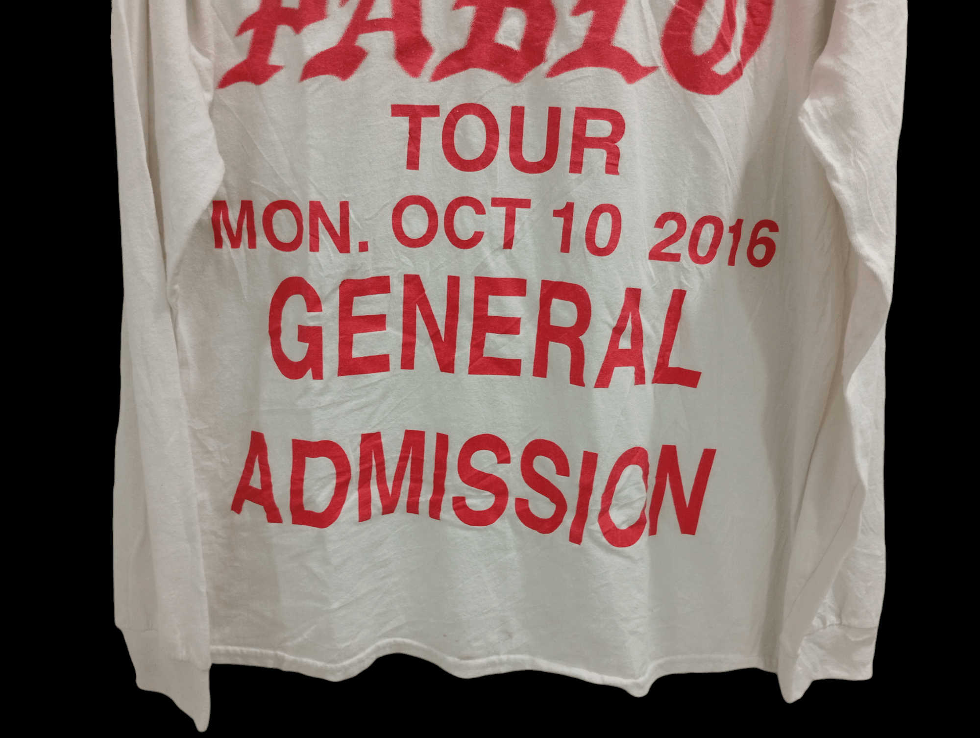 Kanye West × Rap Tees × Vintage 🔥🔥Kanye West Saint Pablo Tour LS T-Shirt Size US L / EU 52-54 / 3 - 18 Thumbnail