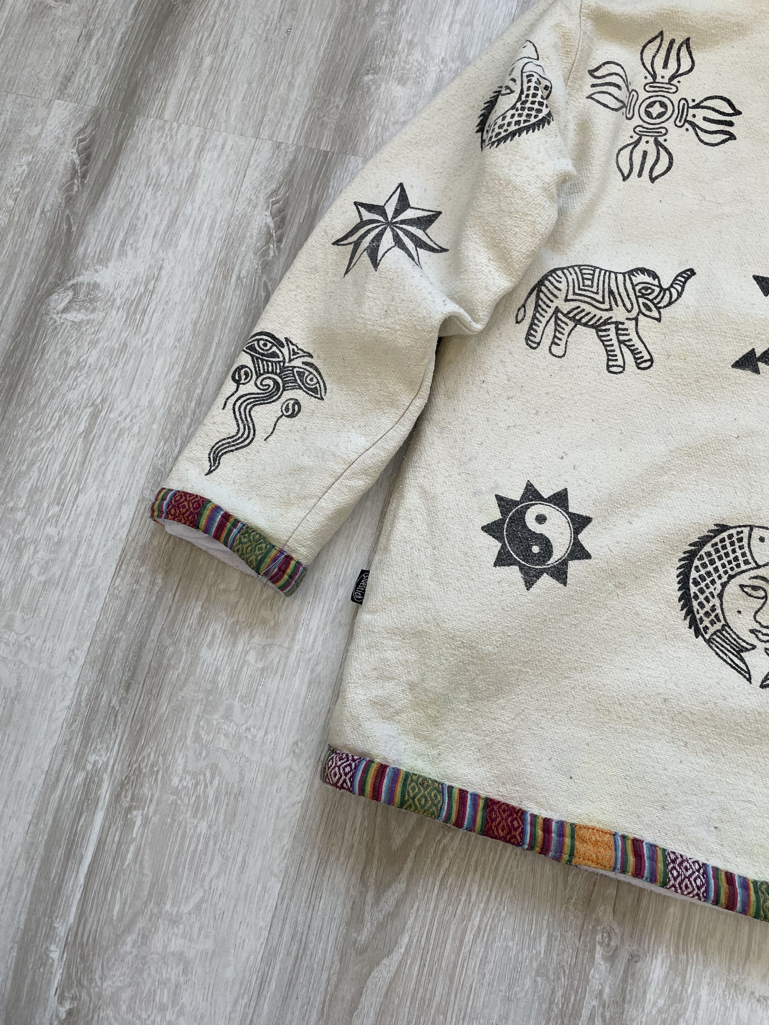 Ying Yang Symbolic Pattern Hoodie Secret Geometry