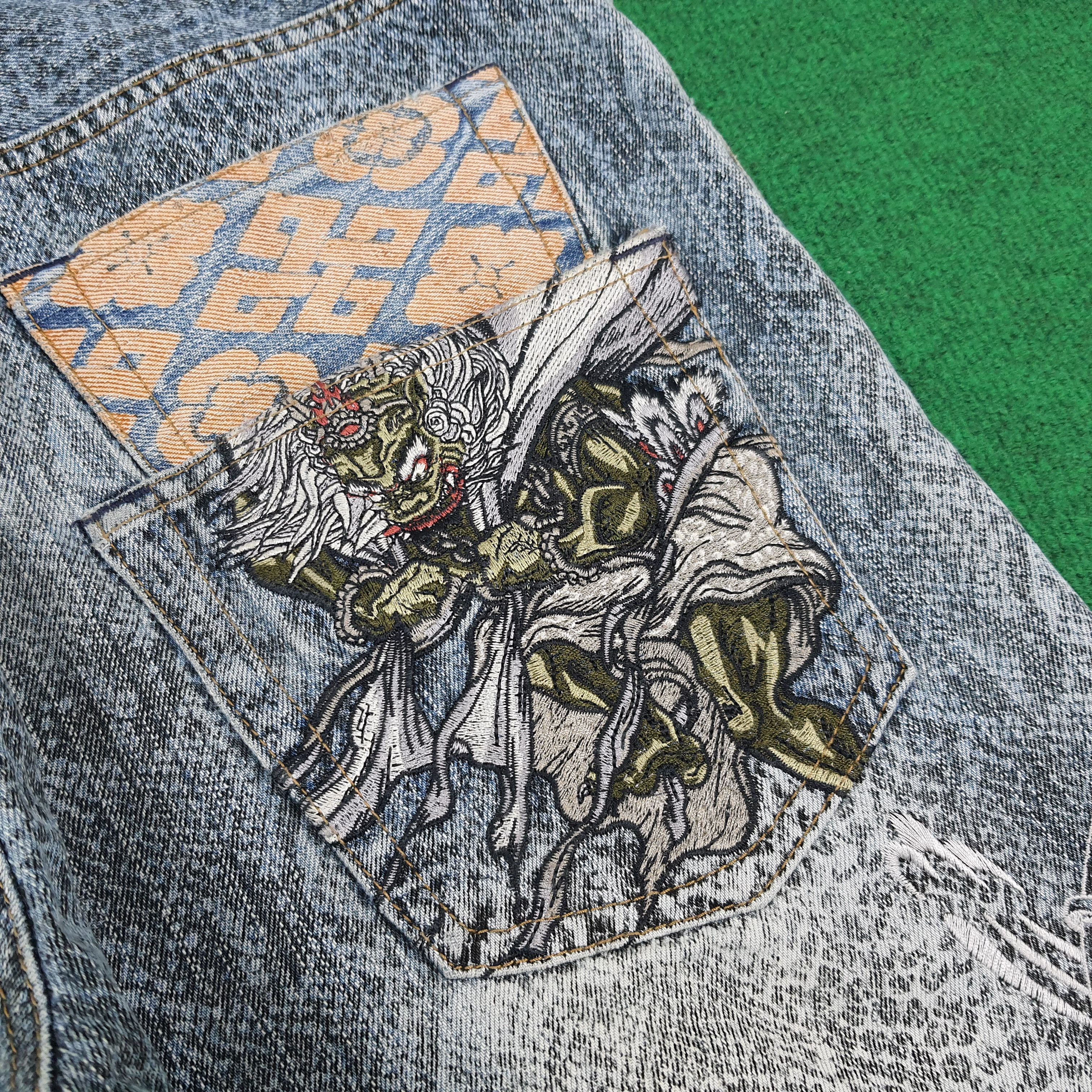 Karakuri Tamashii Karakuri Tamashii Snake Pattern Denim Full Embroidery E1N35 Size US 32 / EU 48 - 4 Thumbnail