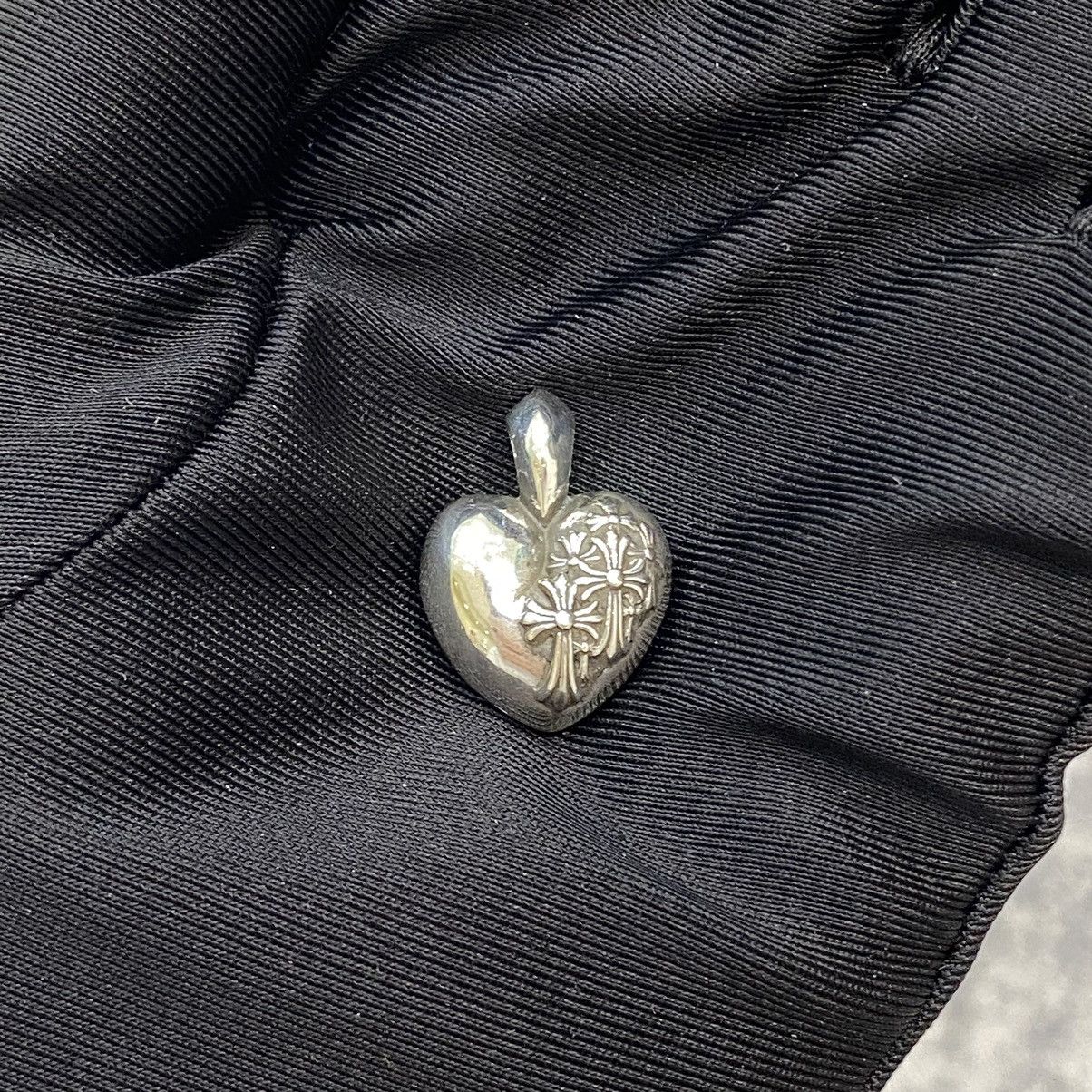 アクセサリー Chrome Hearts Framed Heart Charm Silver CHROME HEARTS Framed Heart Charm After Black Diamond Pendant Top