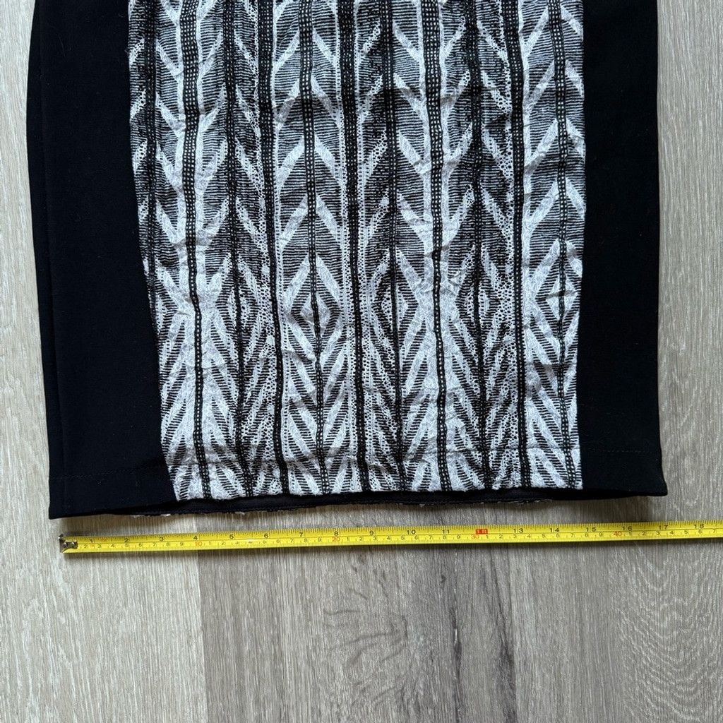 The Unbranded Brand Picadilly Fashion Black and White Sheath Dress V-neck Size XS / US 0-2 / IT 36-38 - 7 Thumbnail