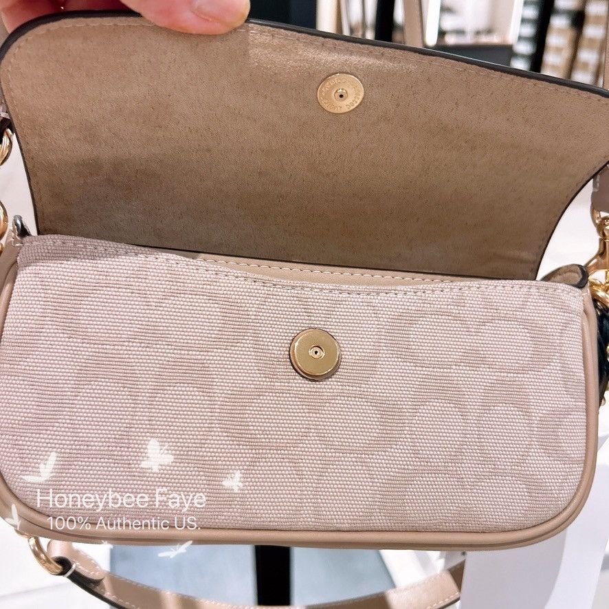 Coach Hailey Flap Bag With Signature Canvas CAN94 Size ONE SIZE - 4 Thumbnail