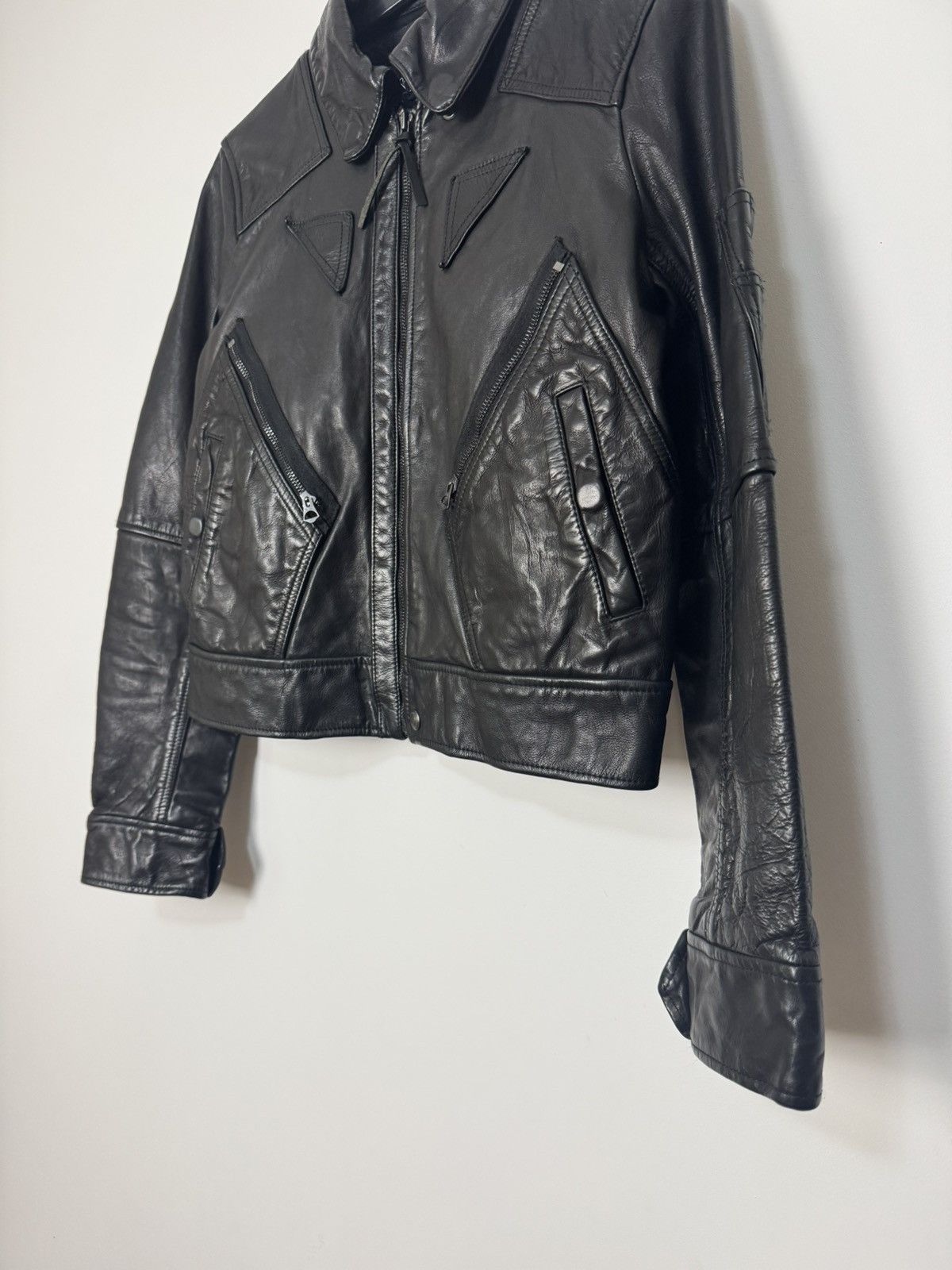 Polo Ralph Lauren × Ralph Lauren Polo Ralph Lauren Leather bomber jacket Moto Racing Biker Size M / US 6-8 / IT 42-44 - 3 Thumbnail