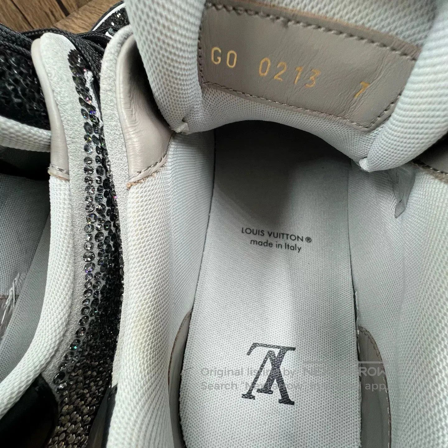 Louis Vuitton LV Trainer Full Diamond Black Sneakers. Size US 10.5 / EU 43-44 - 7 Thumbnail
