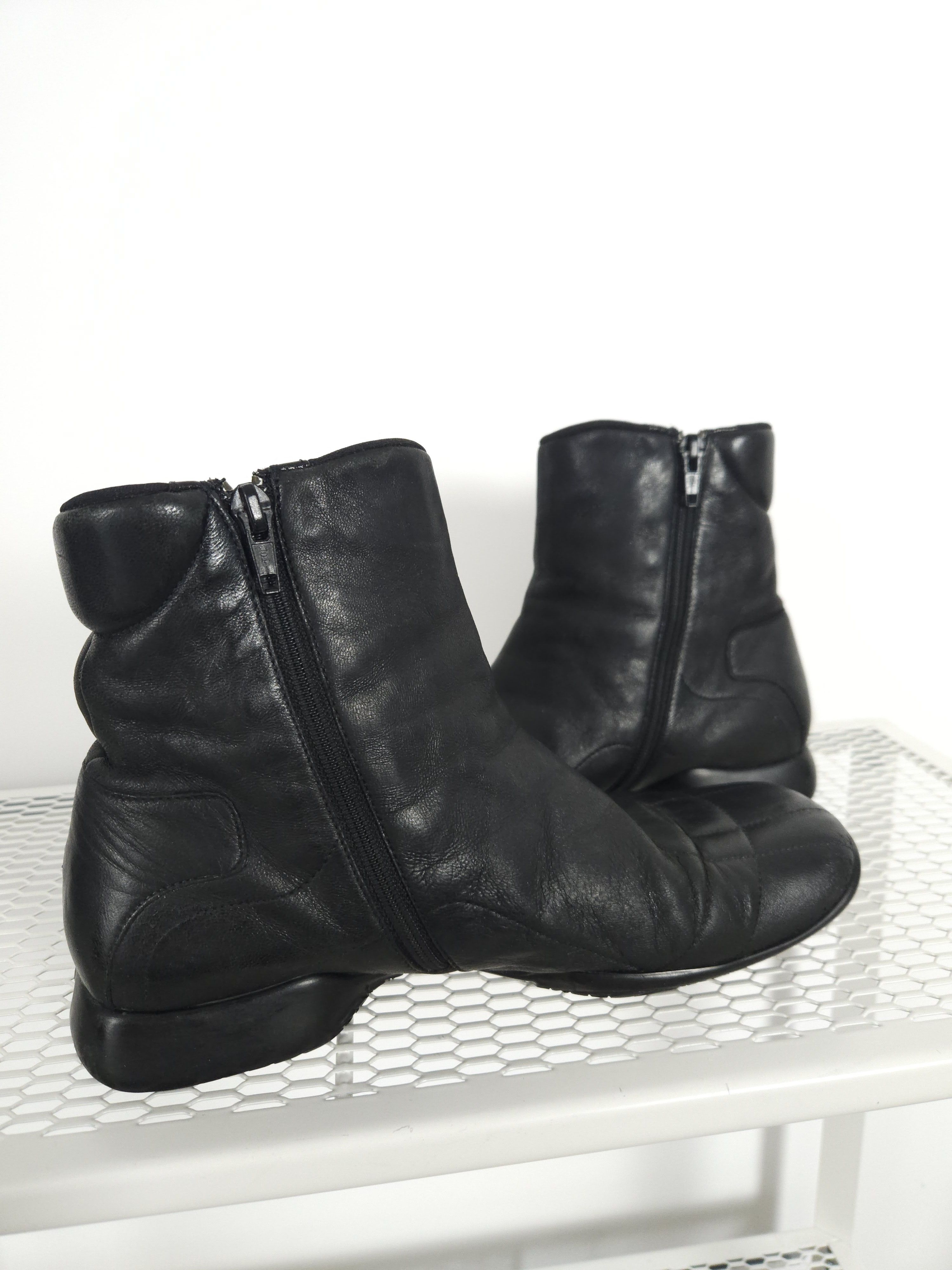 Prada Archive Prada sport red tab leather side zip ankle boots Size US 7 / IT 37 - 21 Thumbnail