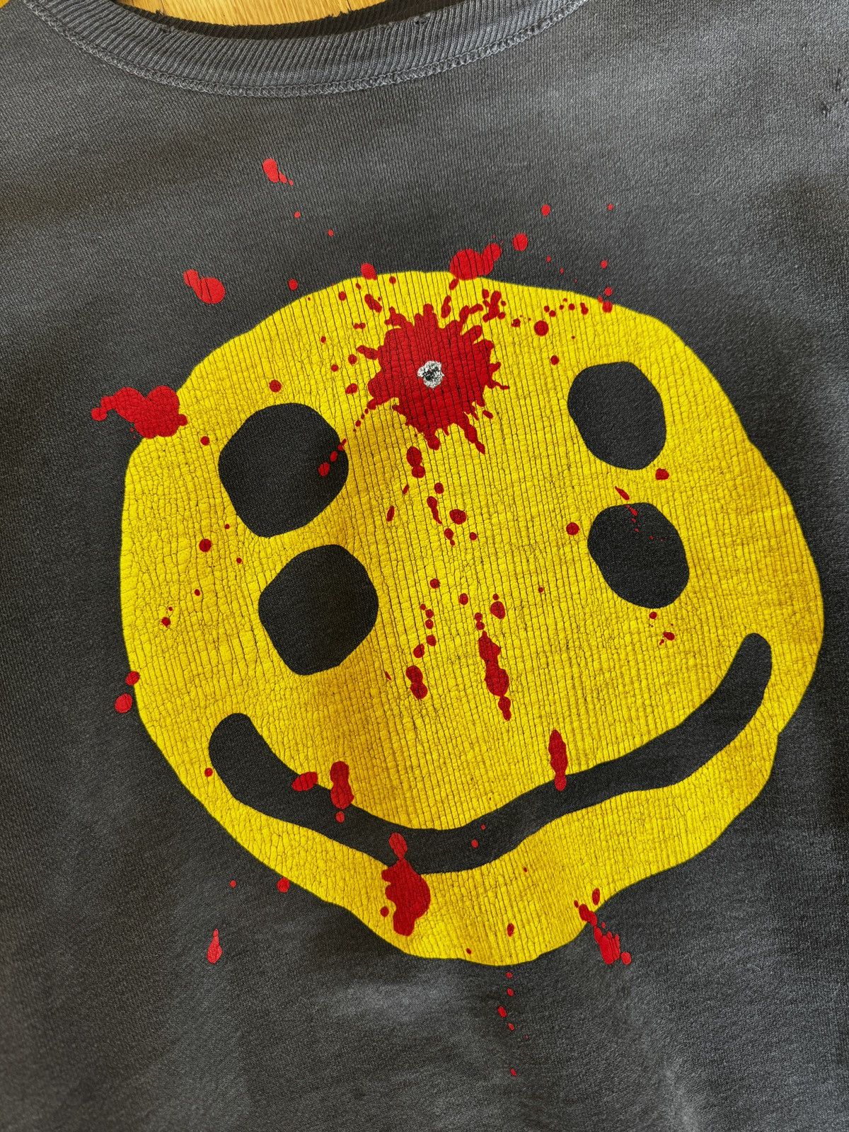 Cactus Plant Flea Market × Saint Michael Saint Michael x CPFM Smiley Sweatshirt Washed Grey L Size US L / EU 52-54 / 3 - 2 Thumbnail
