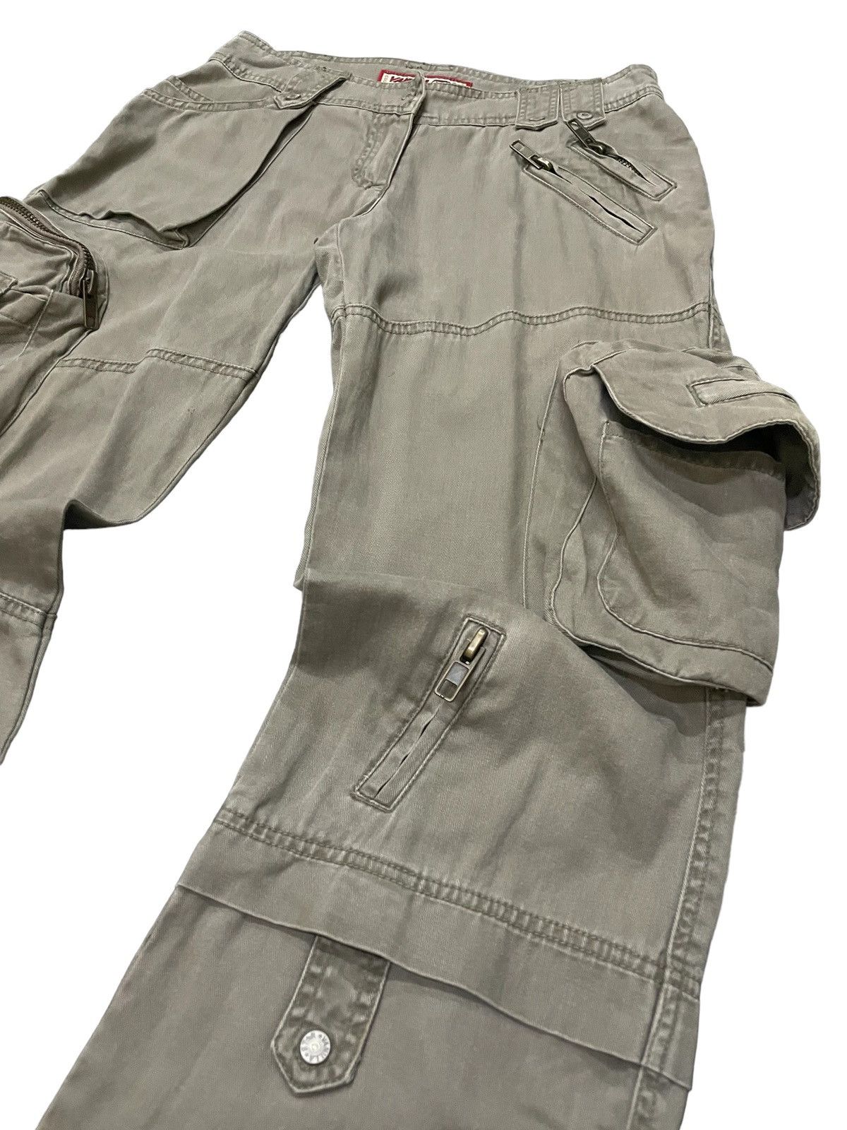 Le Grande Bleu (L.G.B.) × PPFM × Tete Homme Vanilla Star Japan Flared Gask Multi Pocket Cargo Pants Size US 30 / EU 46 - 13 Thumbnail