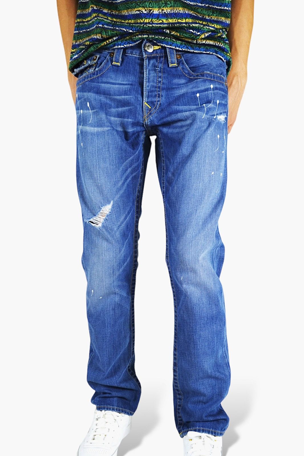 True Religion Y2k True Religion USA Straight Baggy Fit Painted Denim Size US 30 / EU 46 - 2 Thumbnail