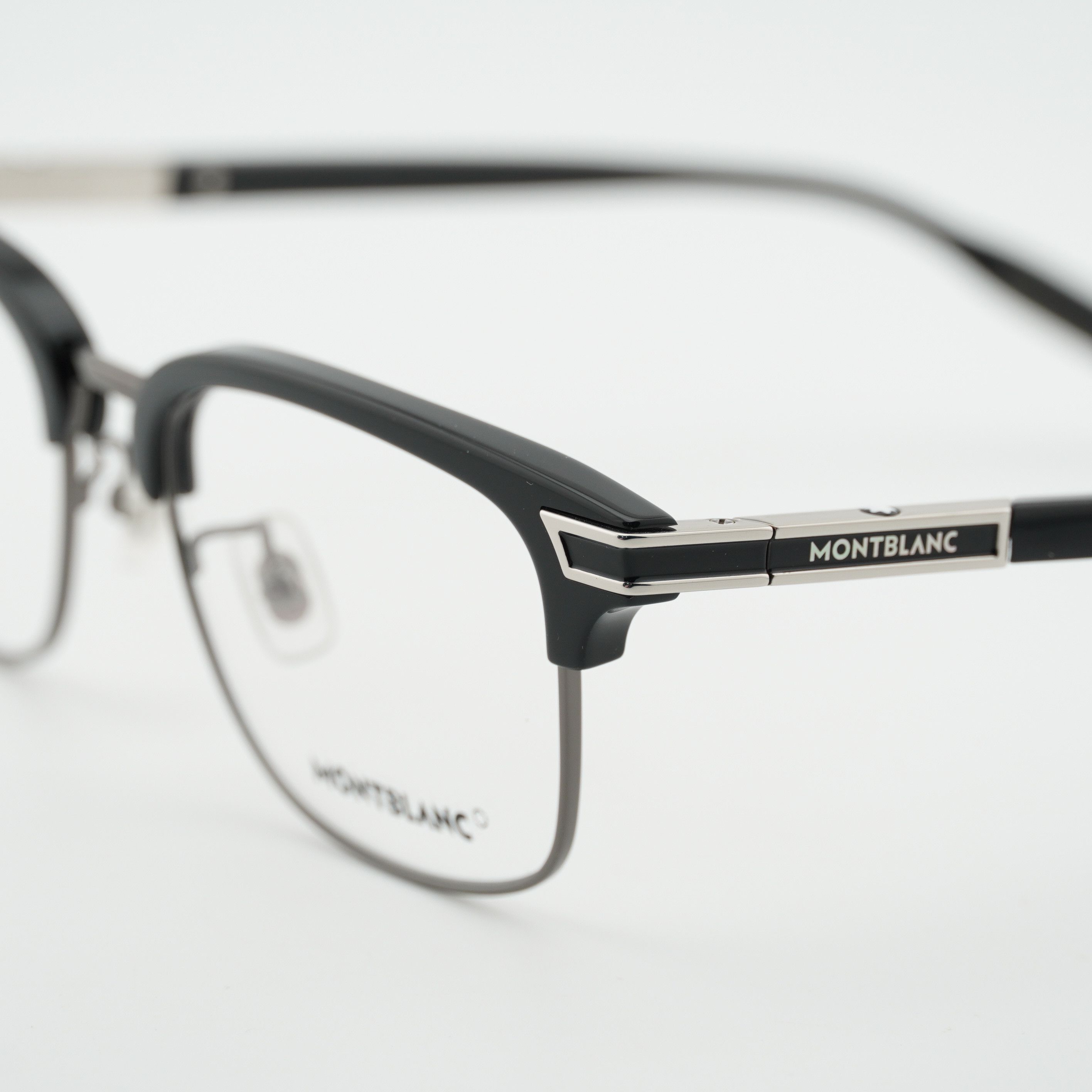 Montblanc Montblanc MB0043O 001 Eyeglasses Shiny Black 53mm Rectangle Size ONE SIZE - 8 Thumbnail