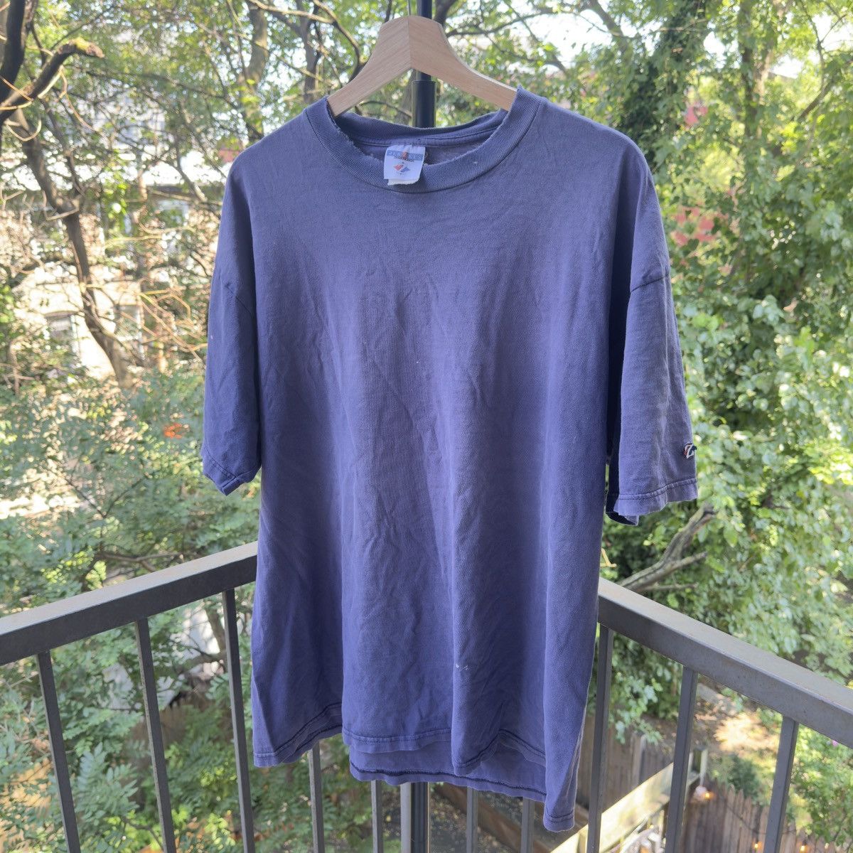 Vintage Thrashed Faded Distressed Blue Shirt ERD Grunge Chrome Size US XL / EU 56 / 4 - 9 Thumbnail