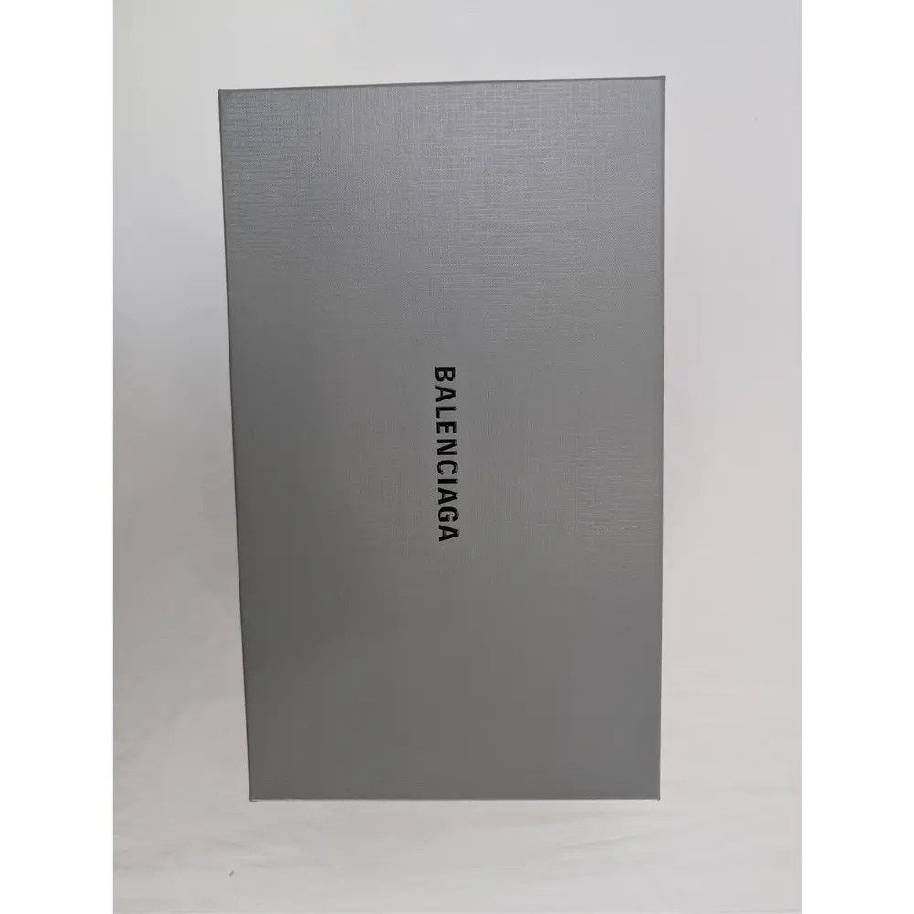 Balenciaga o1rshd1 Logo Grained Leather / Control Home Mule Flat Black Size US 13 / EU 46 - 17 Thumbnail